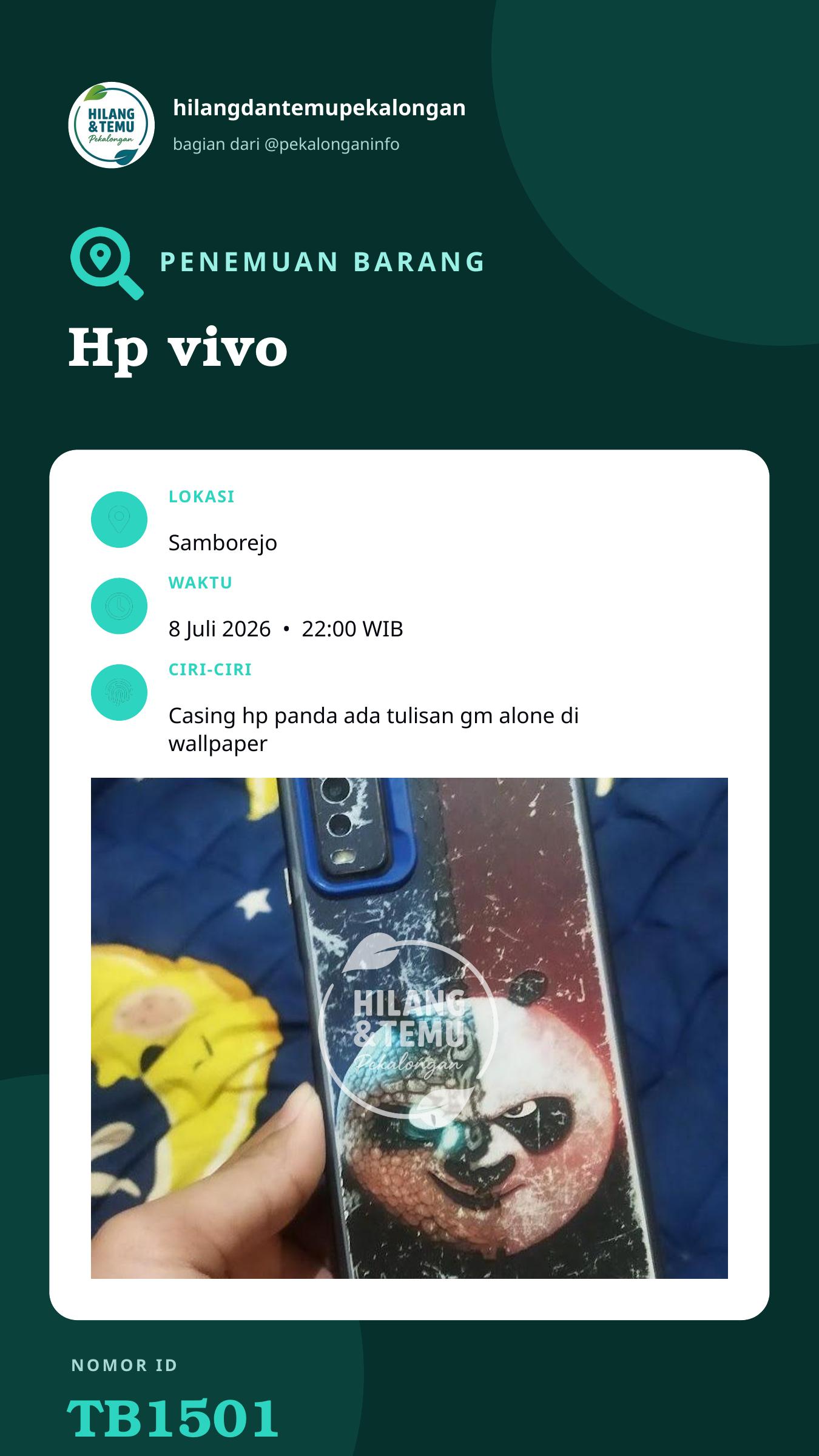 Story 9:16 laporan Hp vivo