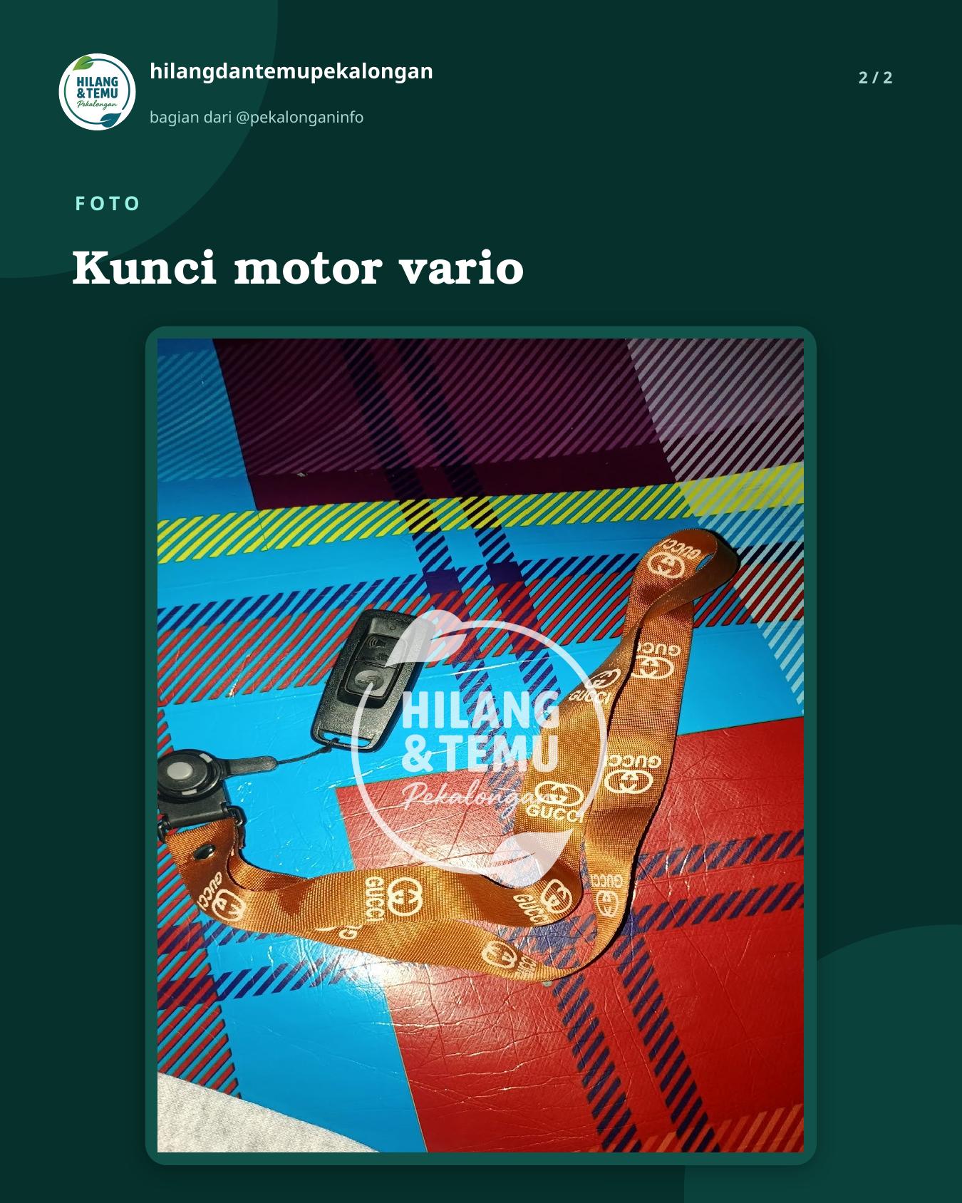 Slide 2 laporan Kunci motor vario