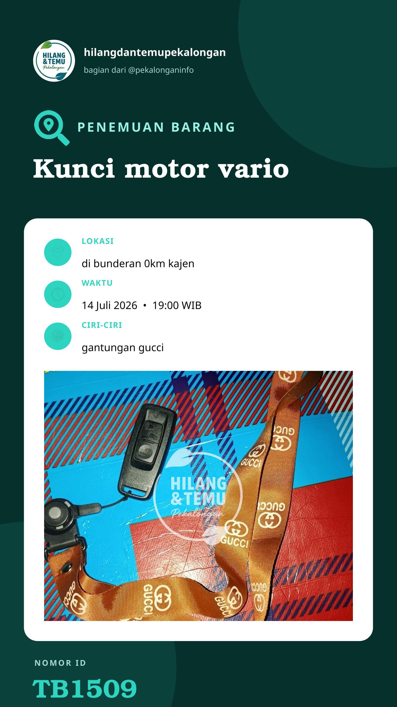 Story 9:16 laporan Kunci motor vario