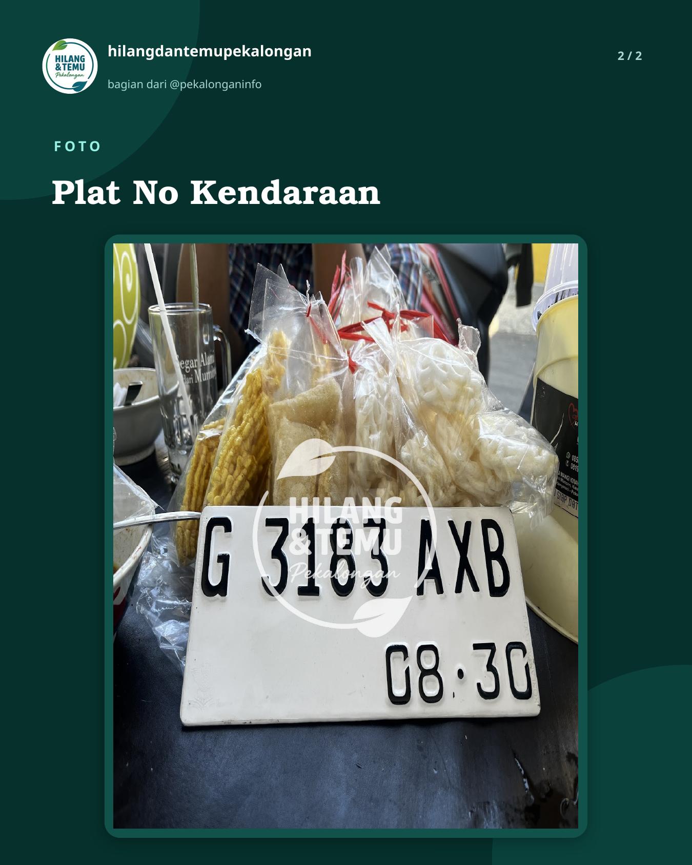 Slide 2 laporan Plat No Kendaraan