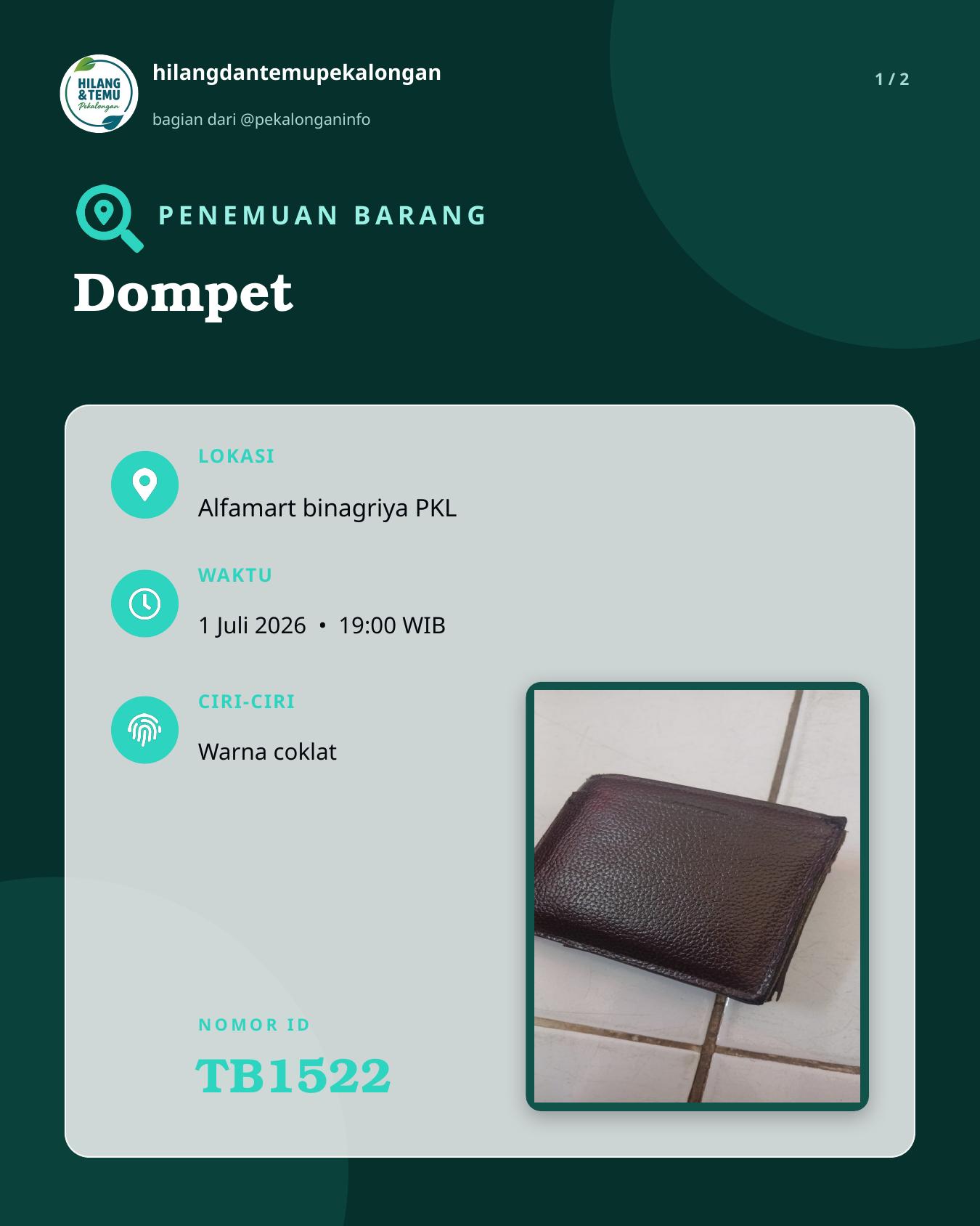 Slide laporan Dompet (TB1522)