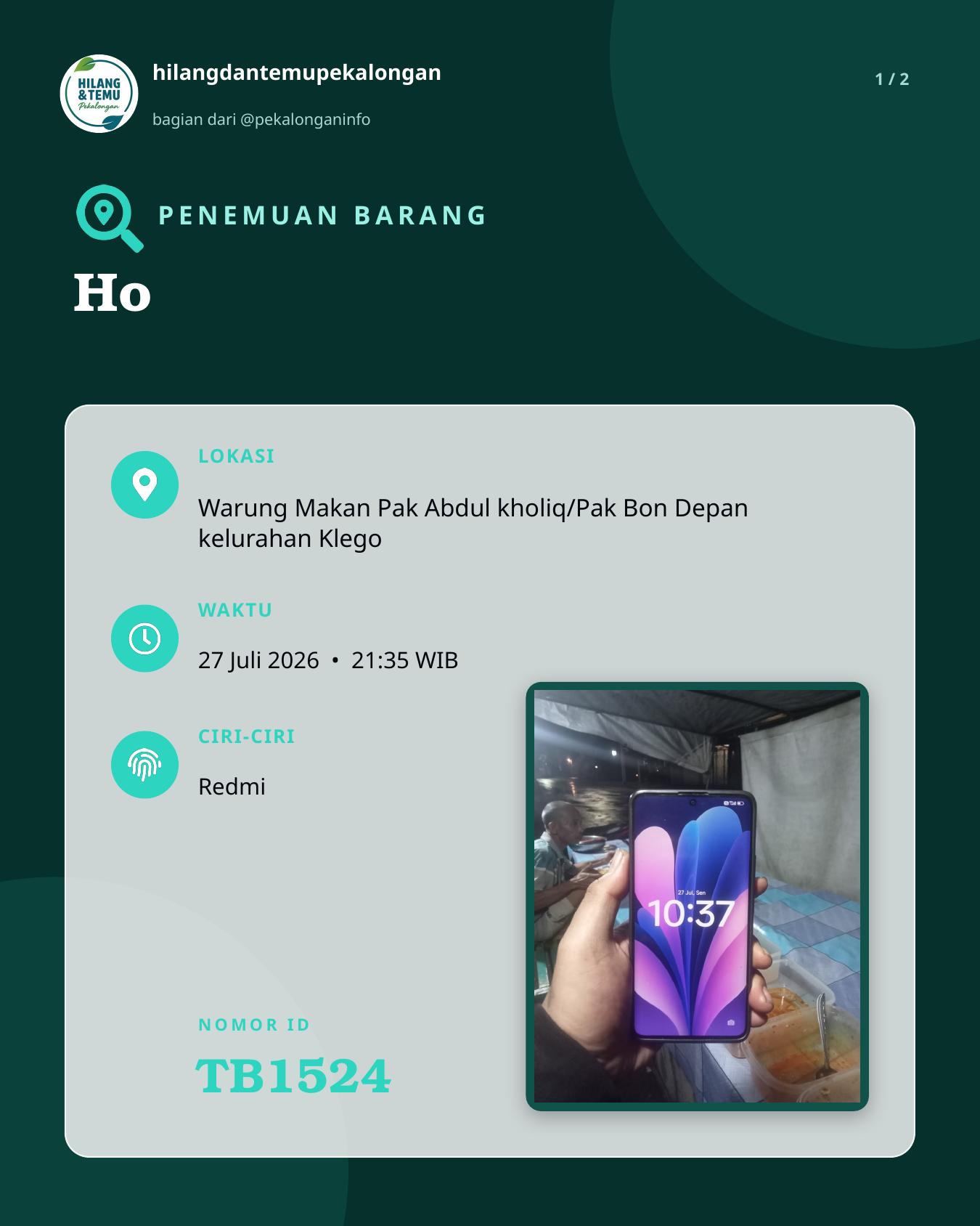 Slide laporan Ho (TB1524)