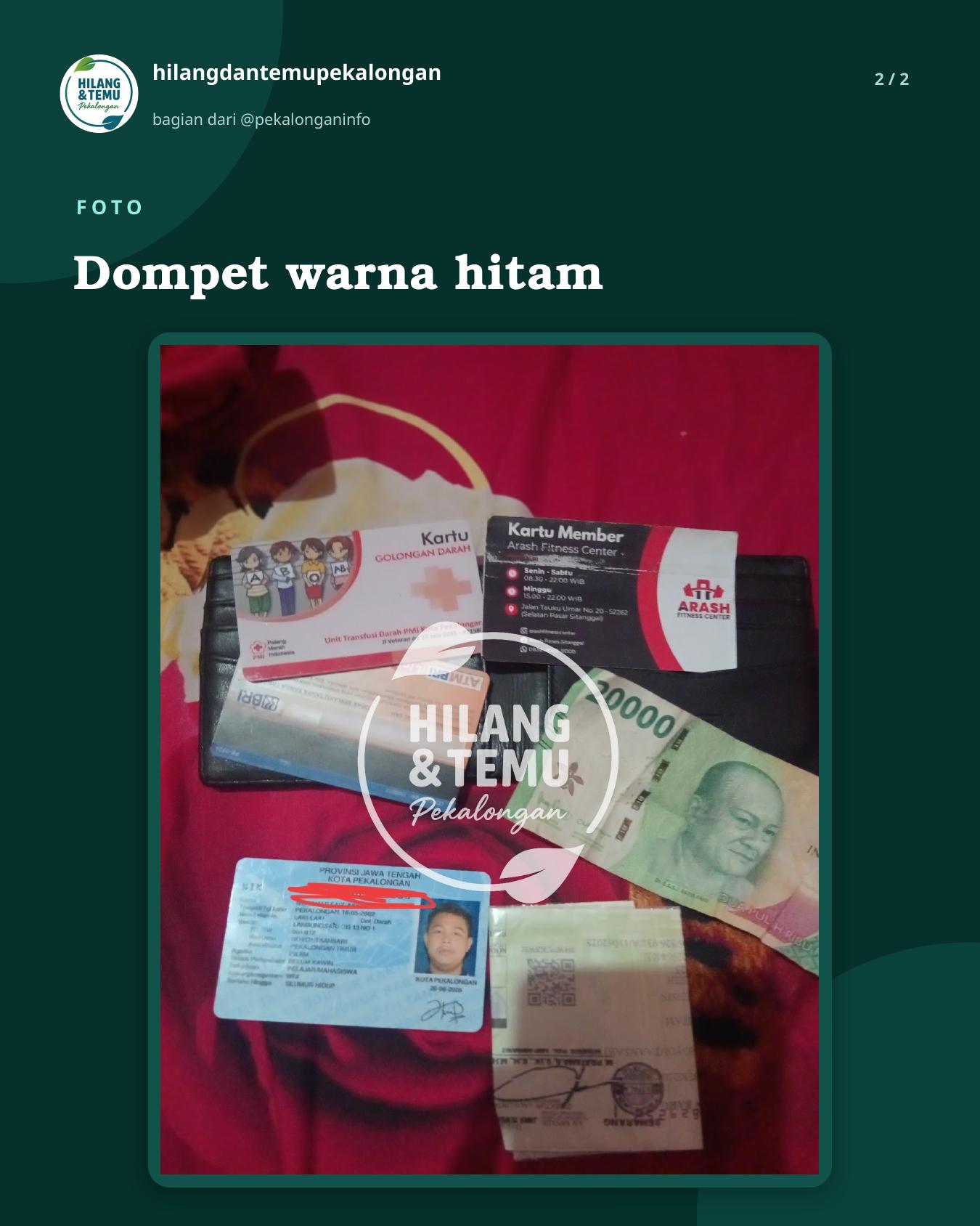 Slide 2 laporan Dompet warna hitam