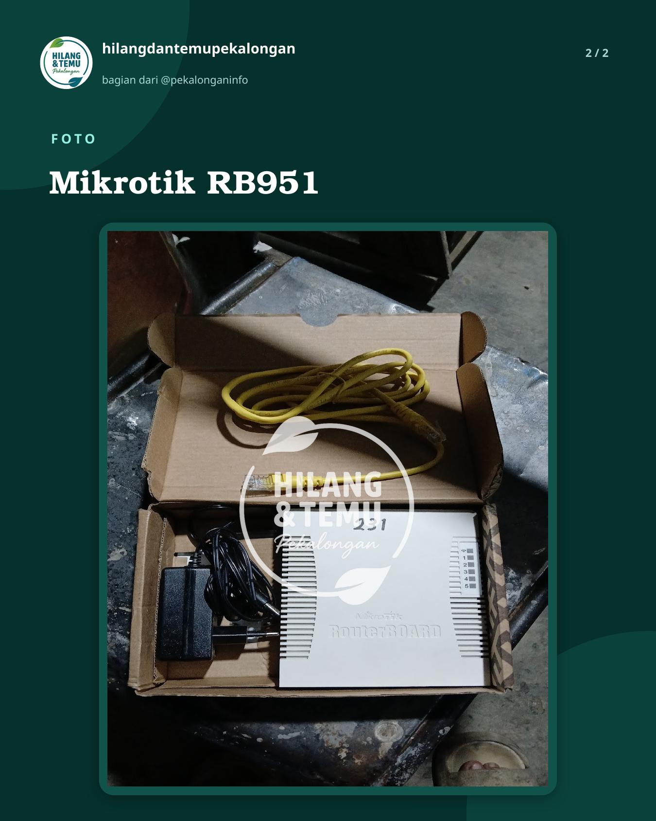 Slide 2 laporan Mikrotik RB951