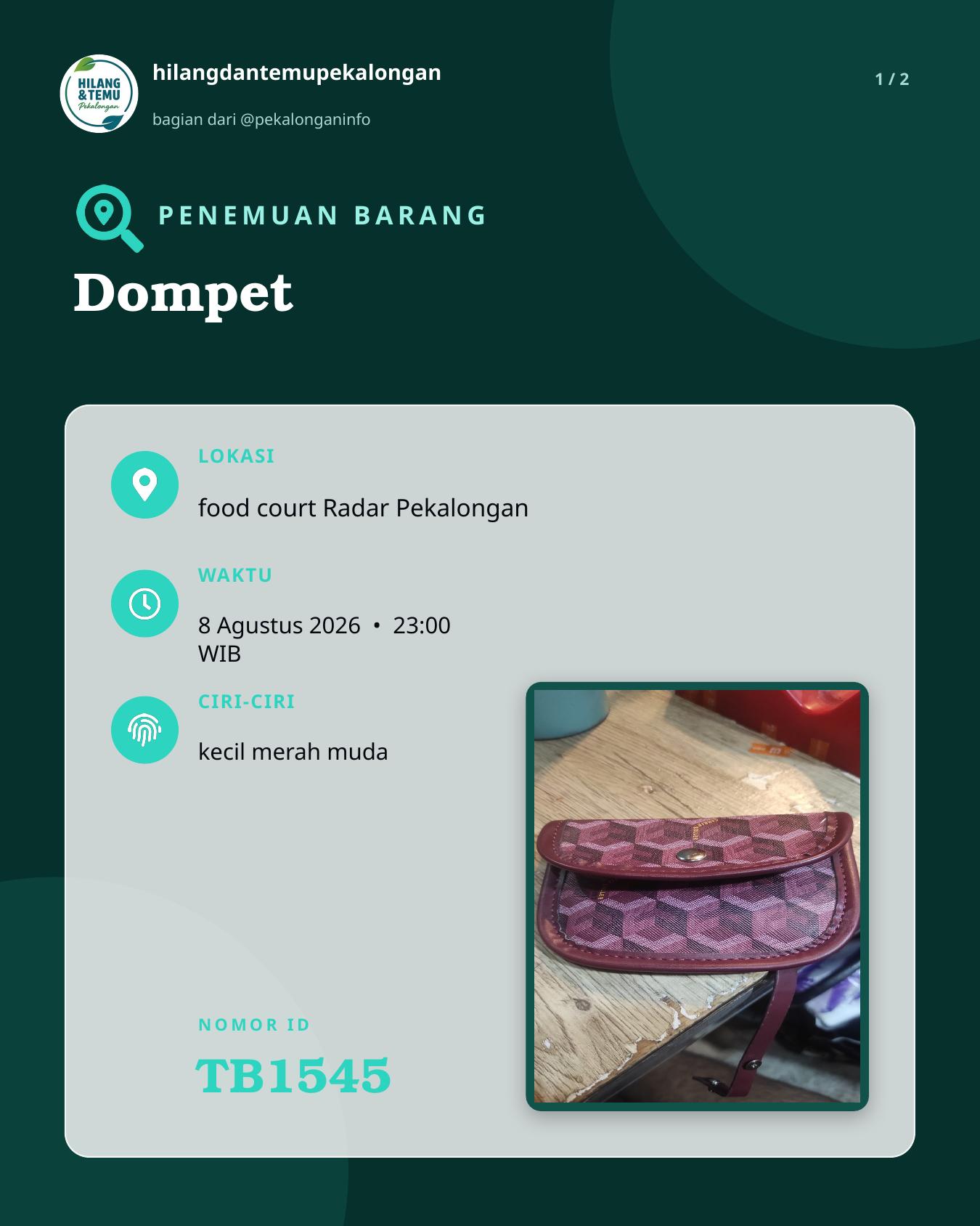 Slide laporan Dompet (TB1545)