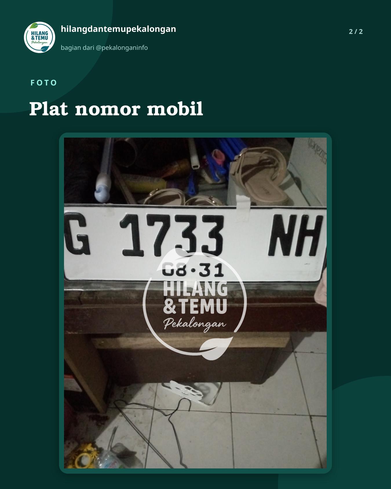 Slide 2 laporan Plat nomor mobil