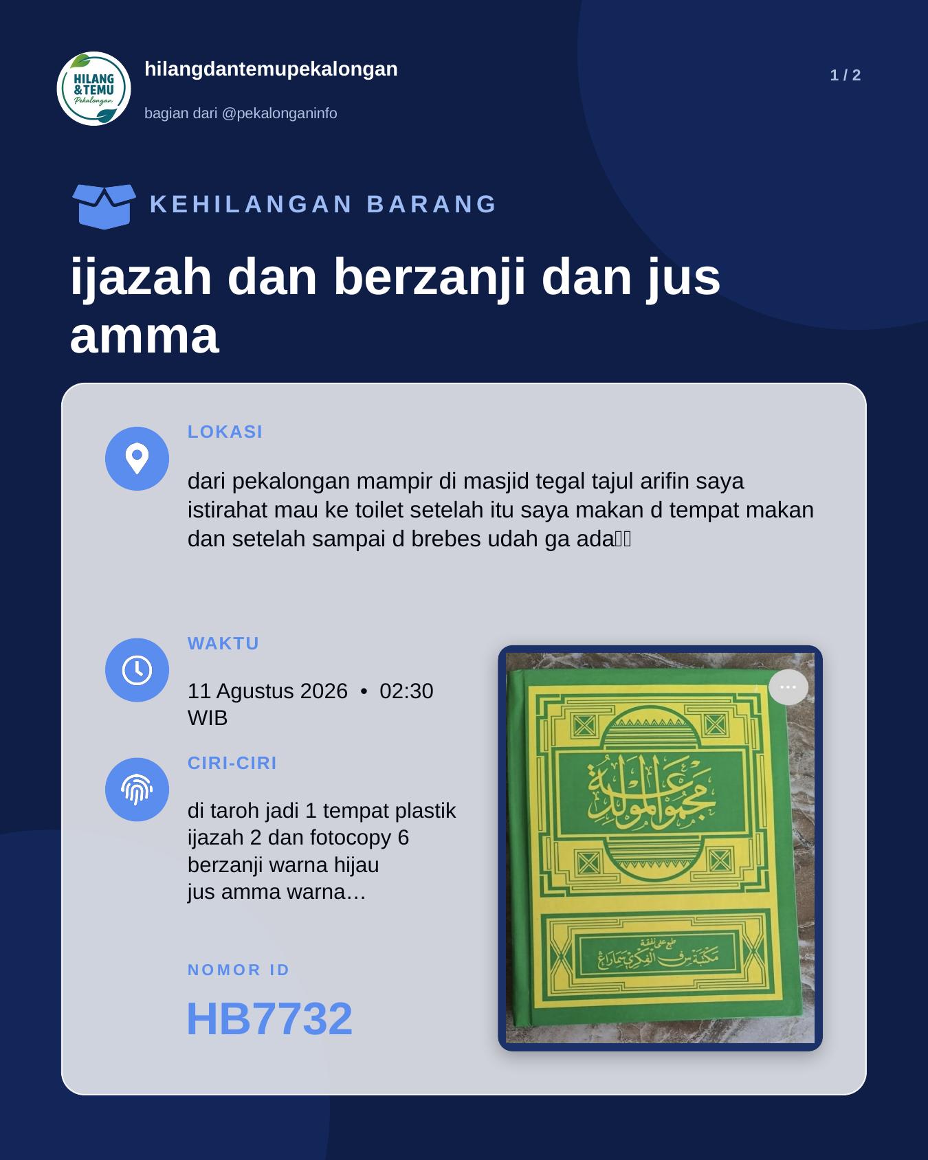 Slide 1 laporan ijazah dan berzanji dan jus amma