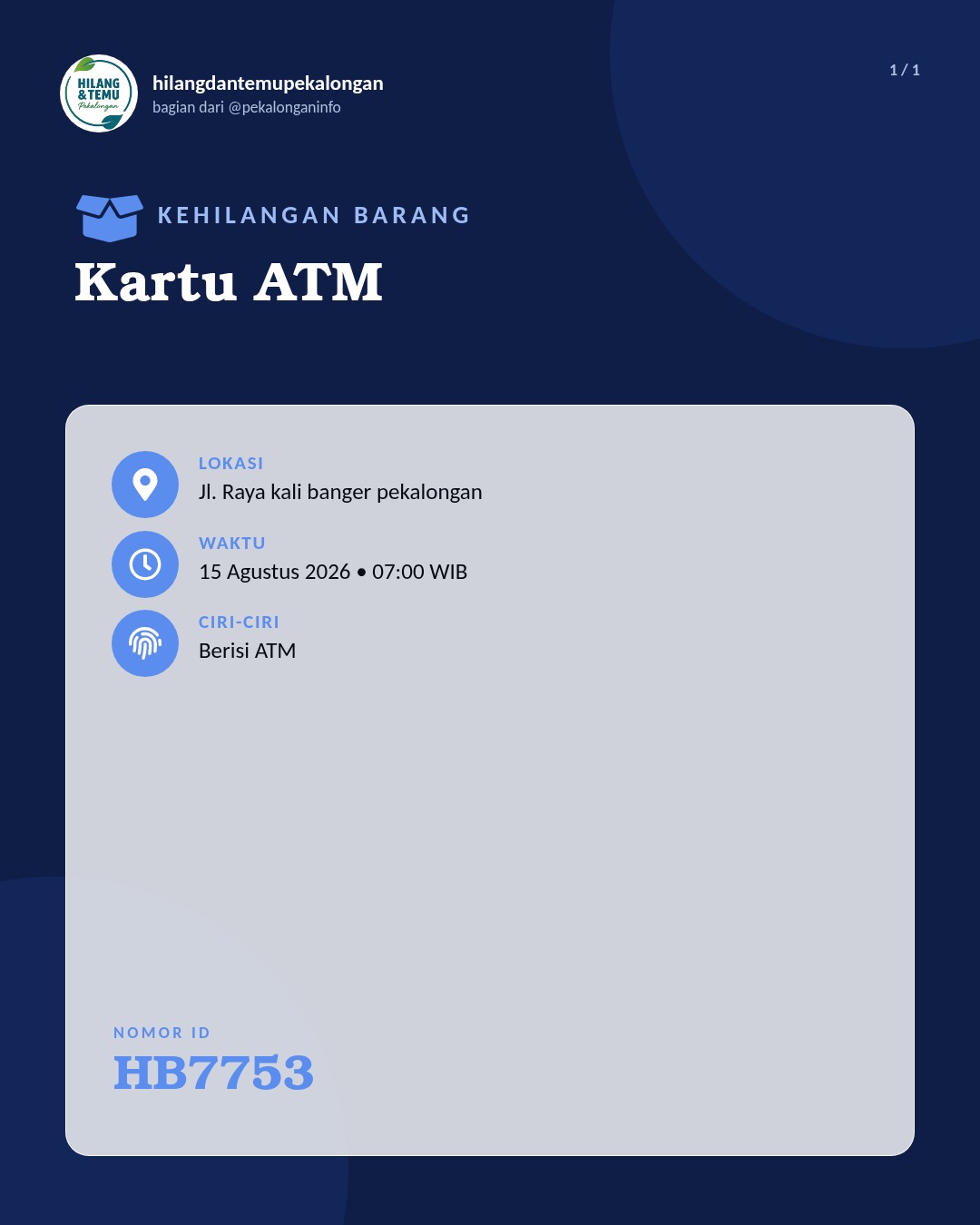 Slide laporan Kartu ATM (HB7753)
