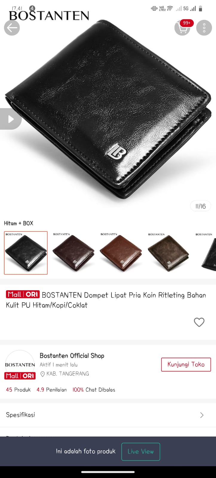 Foto laporan Dompet warna hitam (HB7757)