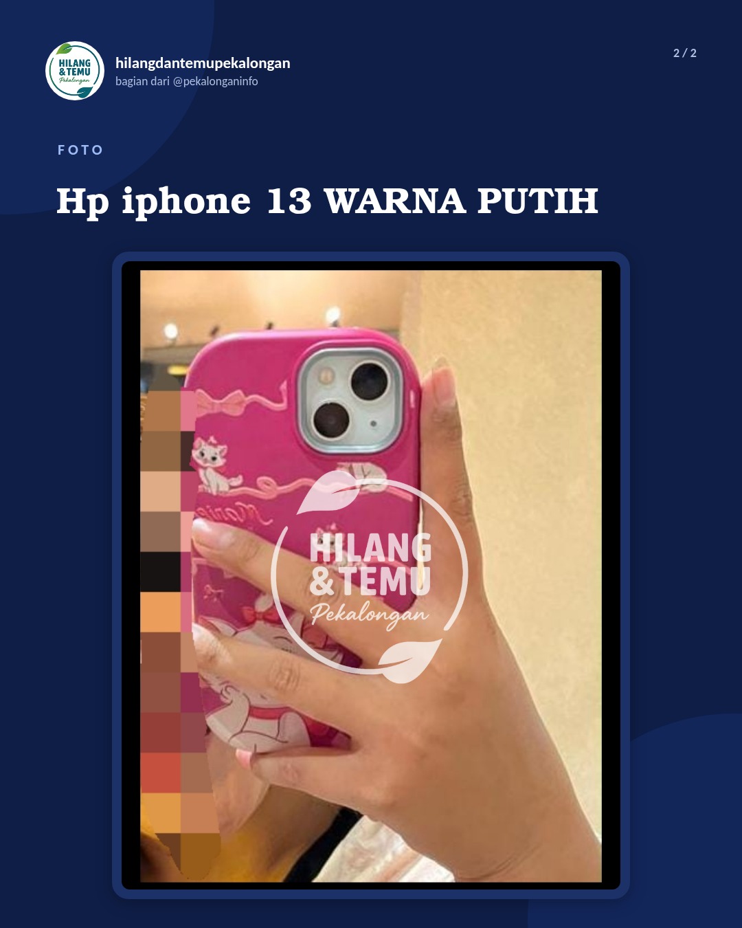 Slide 2 laporan Hp iphone 13 WARNA PUTIH