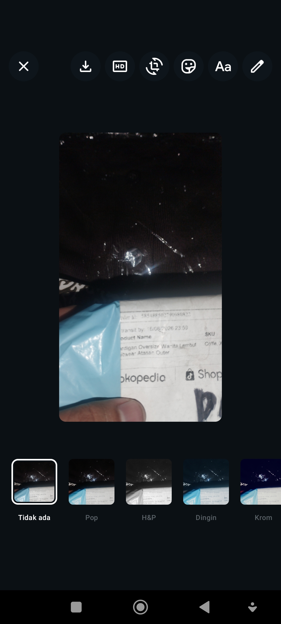 Foto laporan Paket hodie cewek be (TB1550)