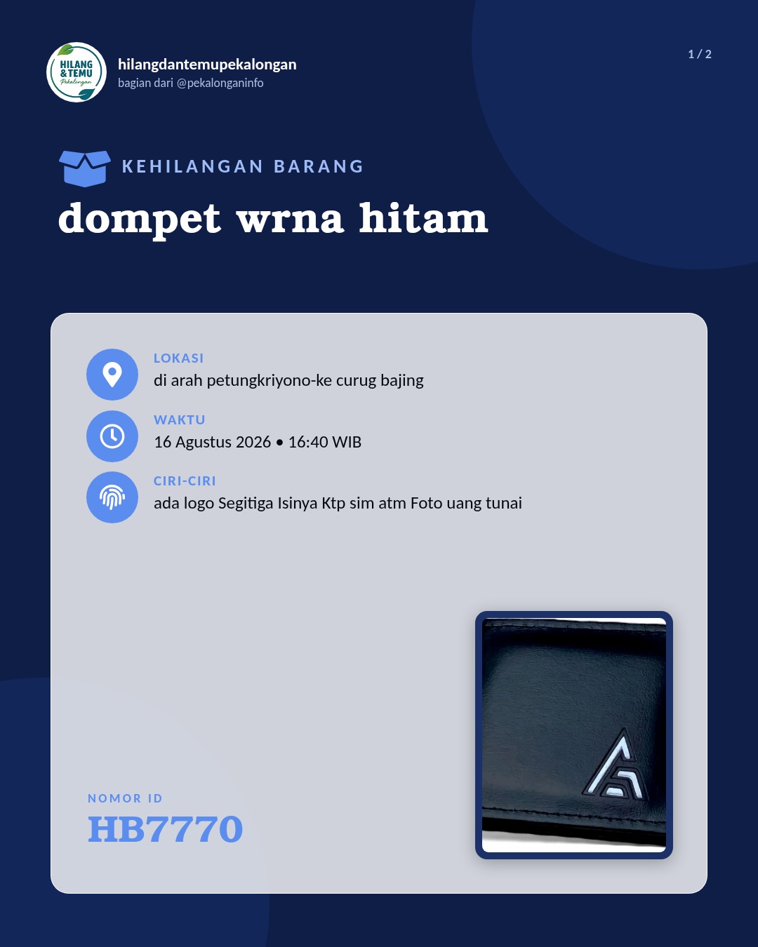 Slide 1 laporan dompet wrna hitam