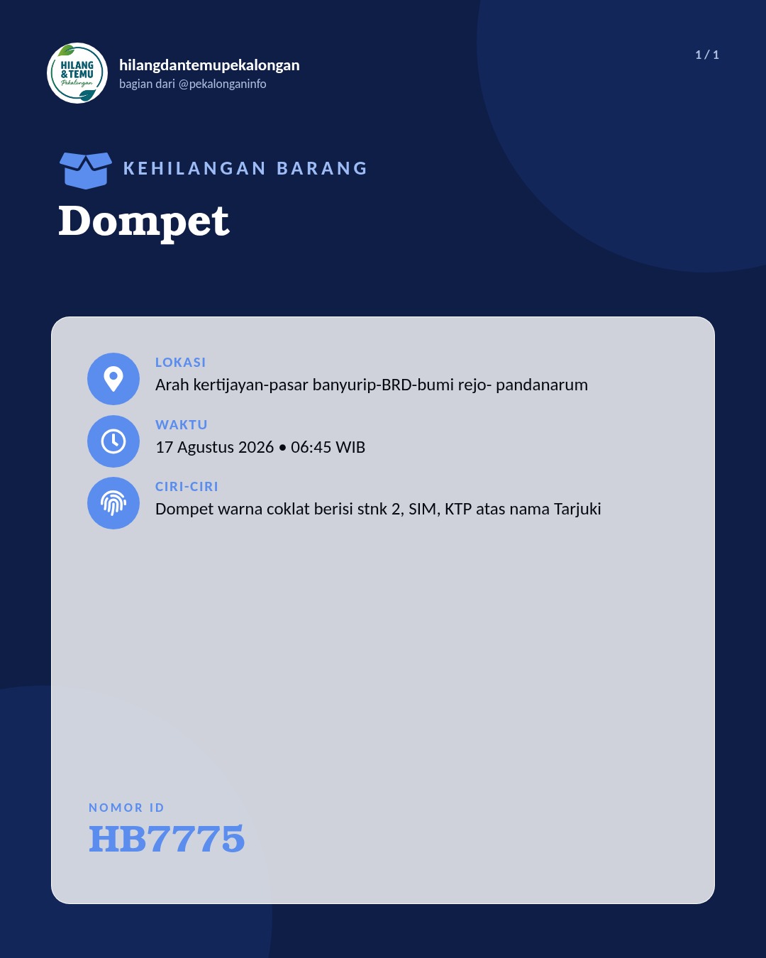 Slide laporan Dompet (HB7775)