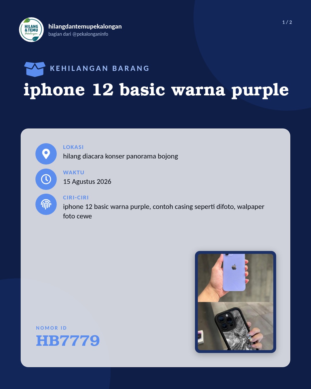 Slide 1 laporan iphone 12 basic warna purple