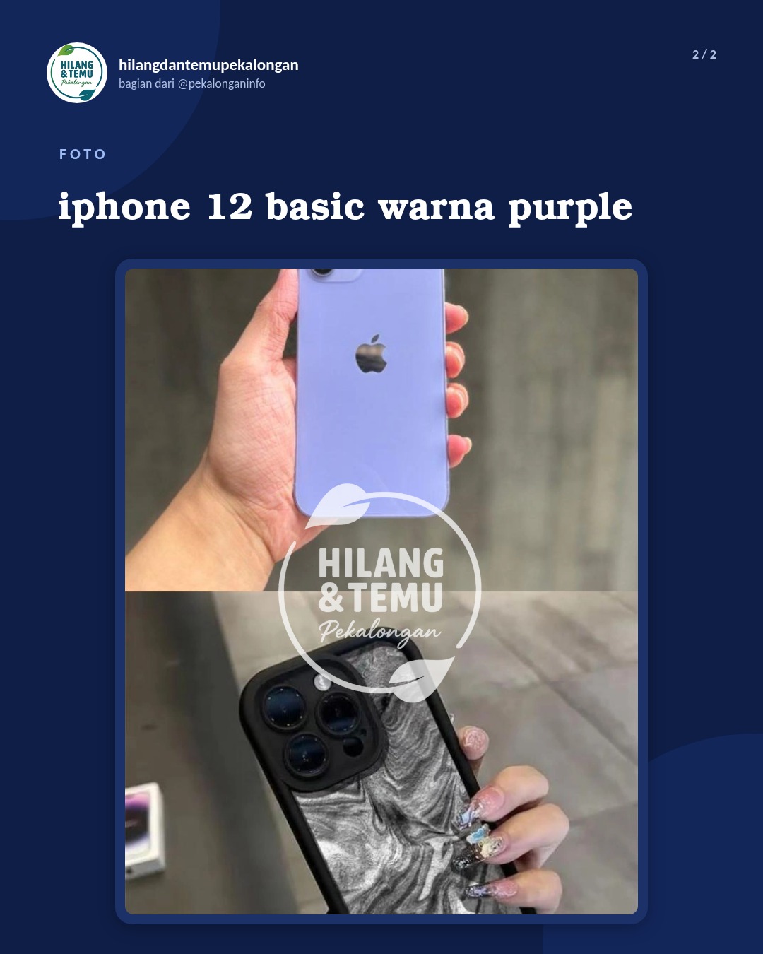 Slide 2 laporan iphone 12 basic warna purple