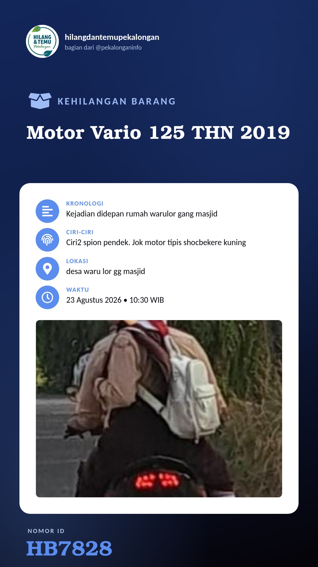Story 9:16 laporan Motor Vario 125 THN 2019