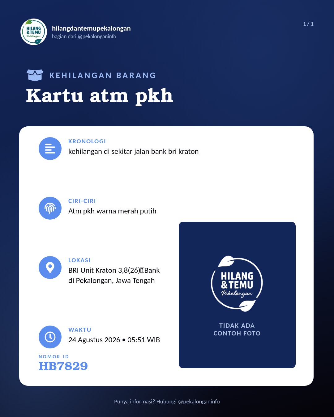 Slide laporan Kartu atm pkh (HB7829)