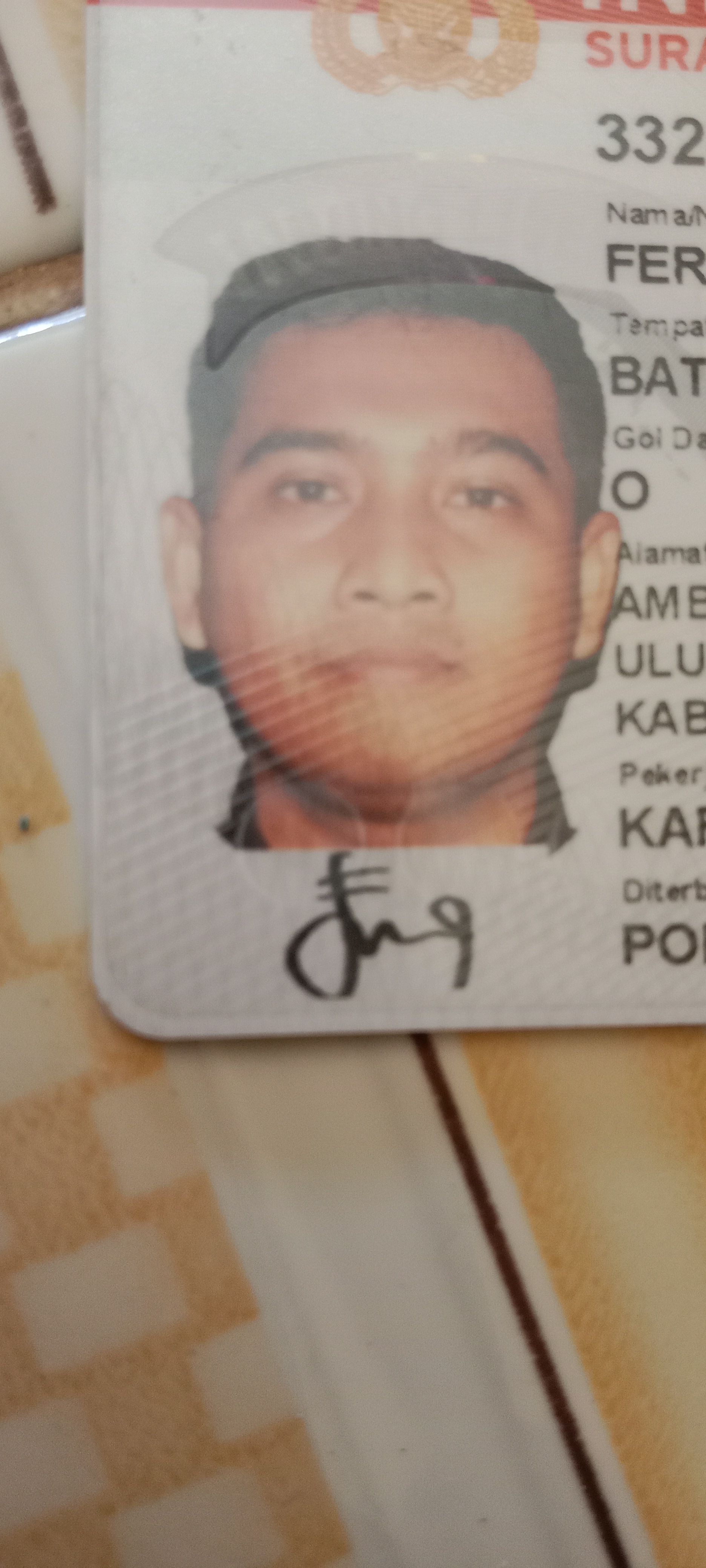 Foto laporan Sim c aktif (TB1571)