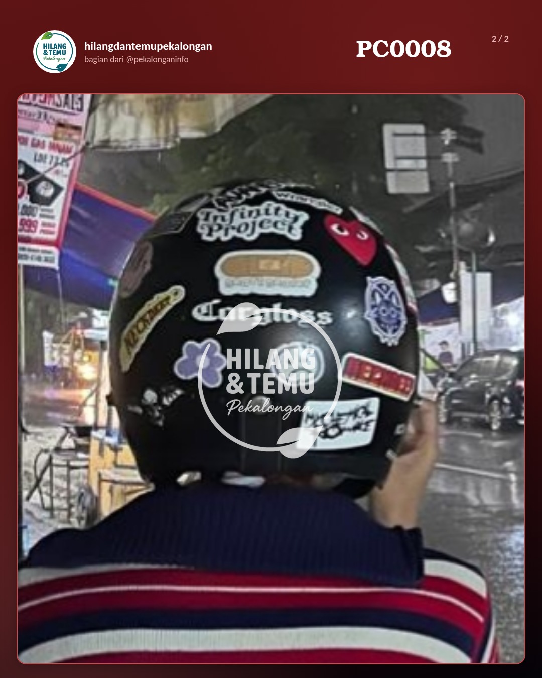 Slide 2 laporan Helm Cargloss hitam ori