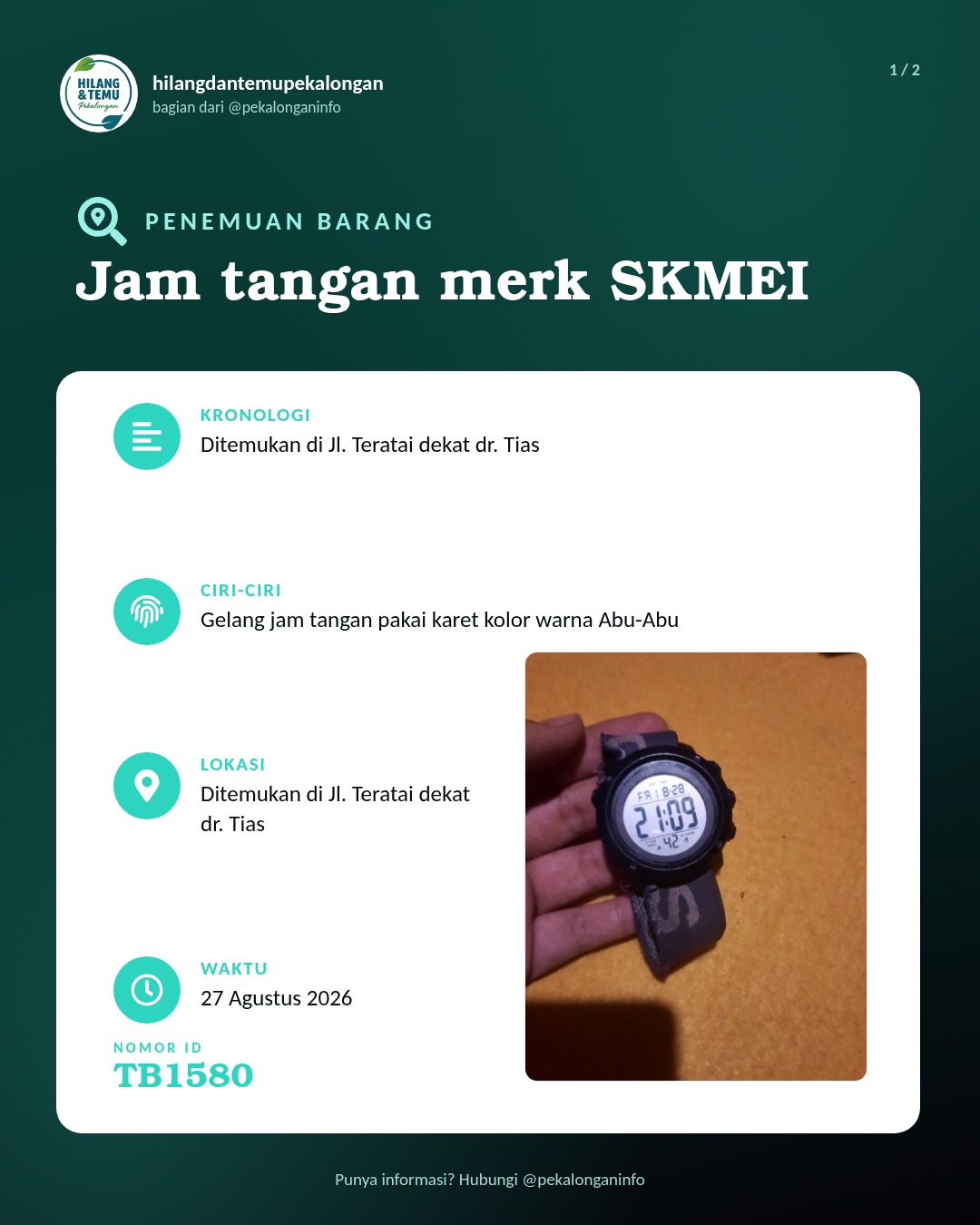 Slide 1 laporan Jam tangan merk SKMEI