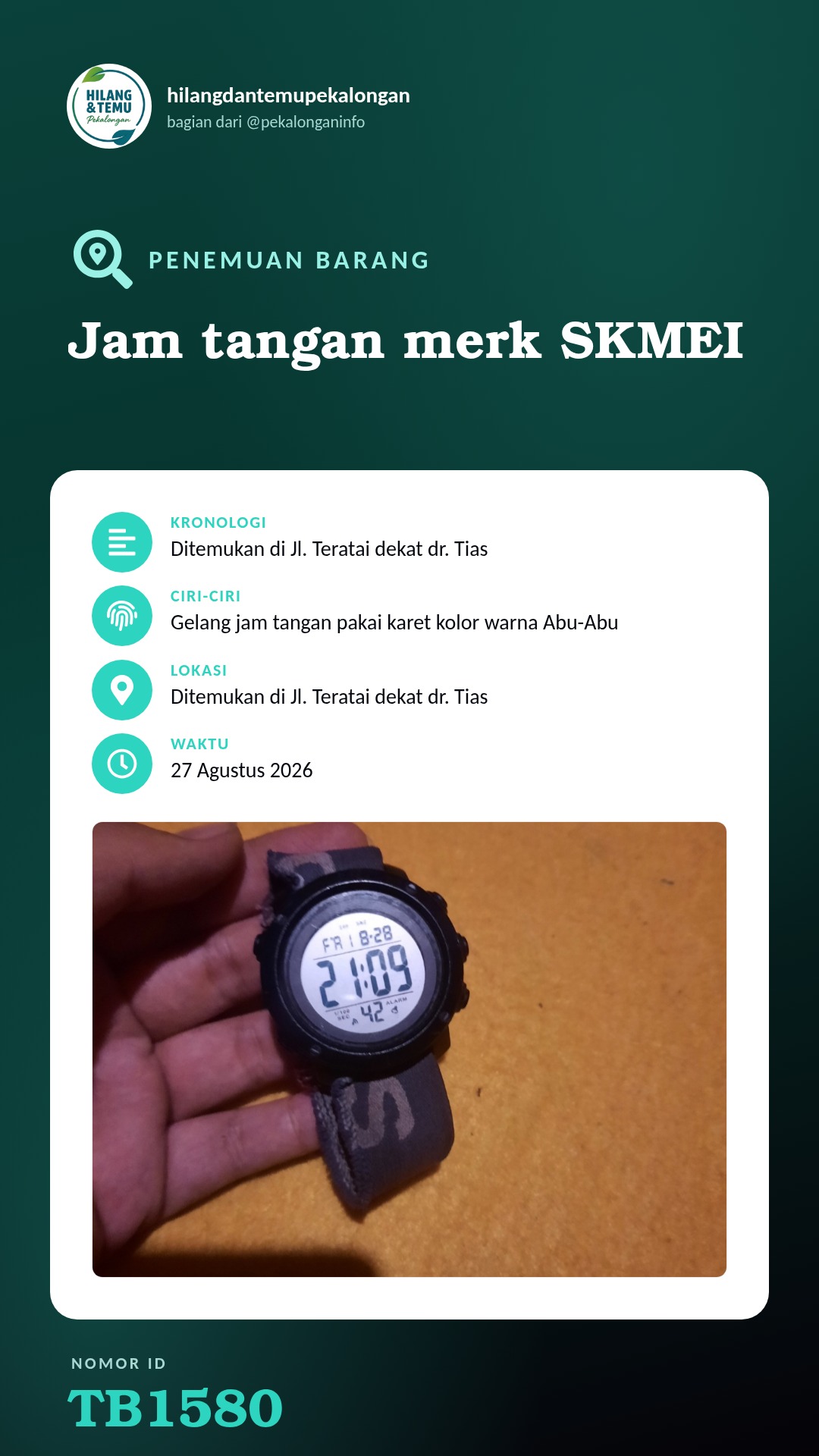 Story 9:16 laporan Jam tangan merk SKMEI