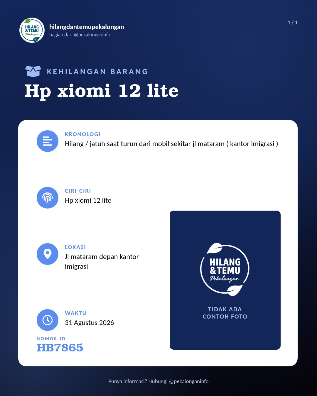 Slide laporan Hp xiomi 12 lite (HB7865)