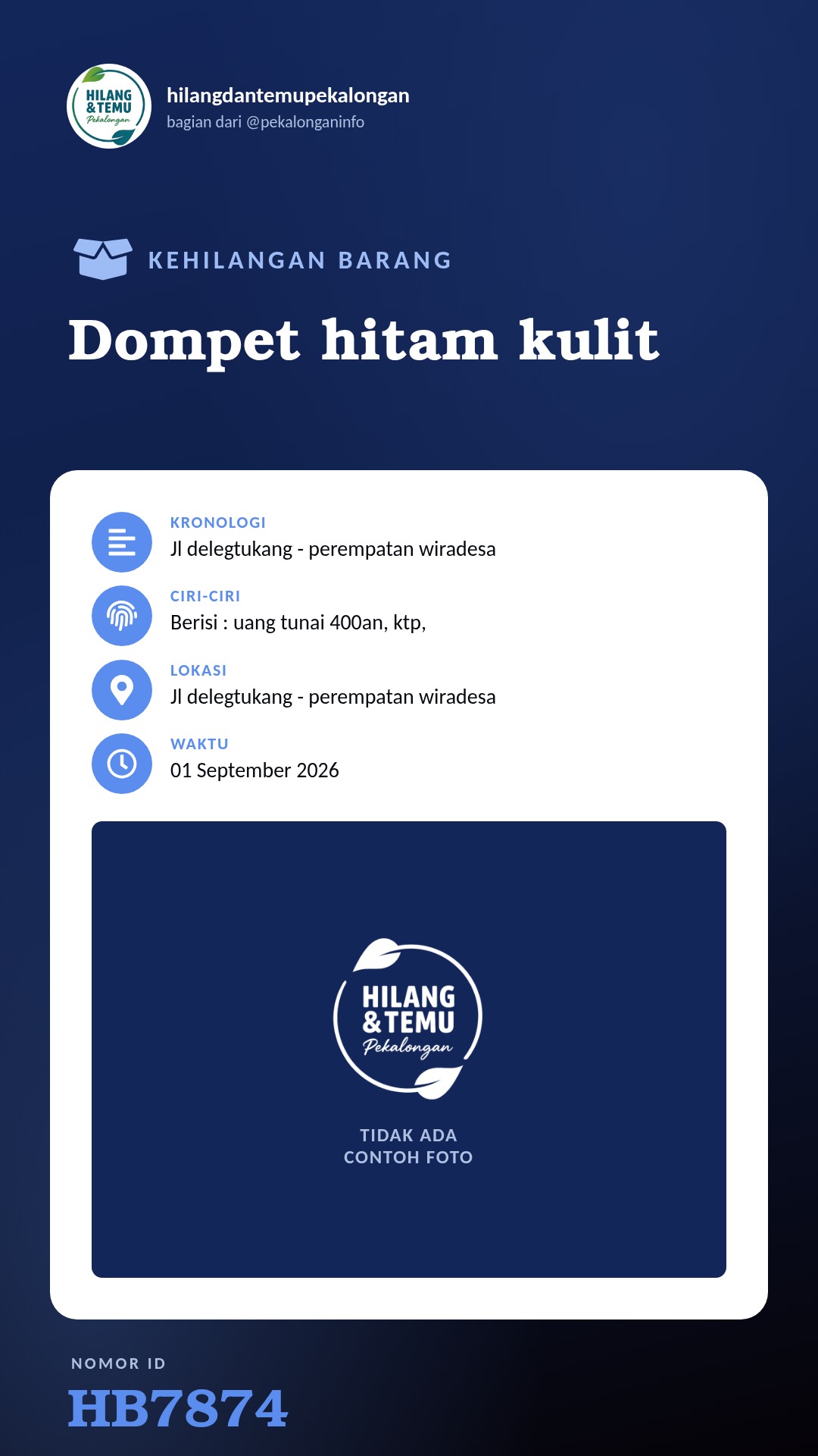 Story 9:16 laporan Dompet hitam kulit