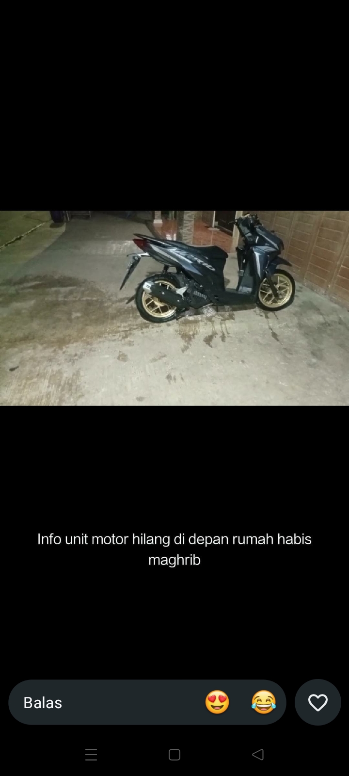 Foto laporan motor vario125 (HB7880)