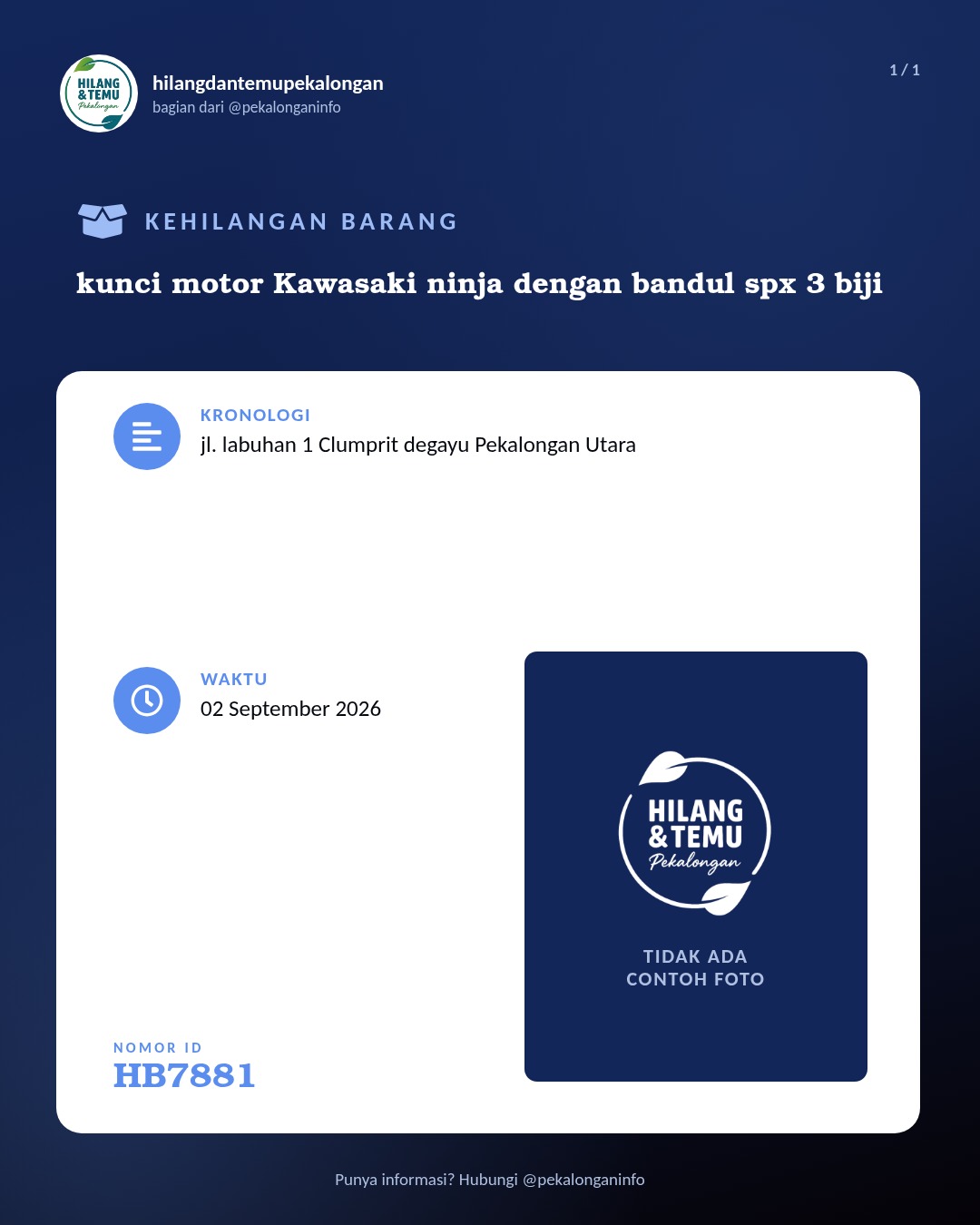Slide laporan kunci motor Kawasaki ninja dengan bandul spx 3 biji (HB7881)