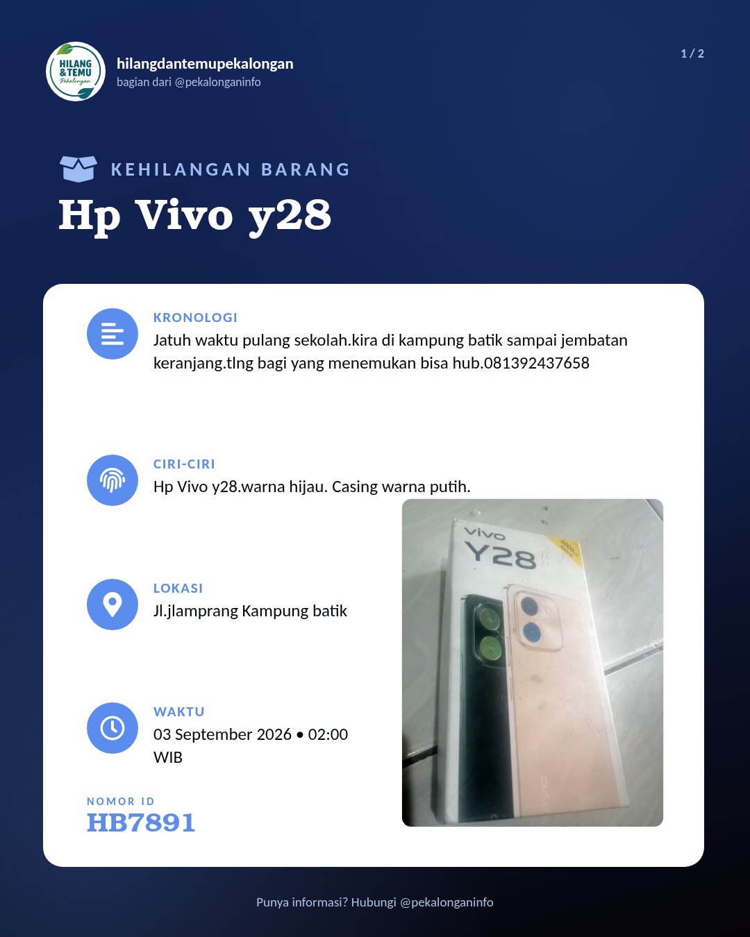 Slide 1 laporan Hp Vivo y28