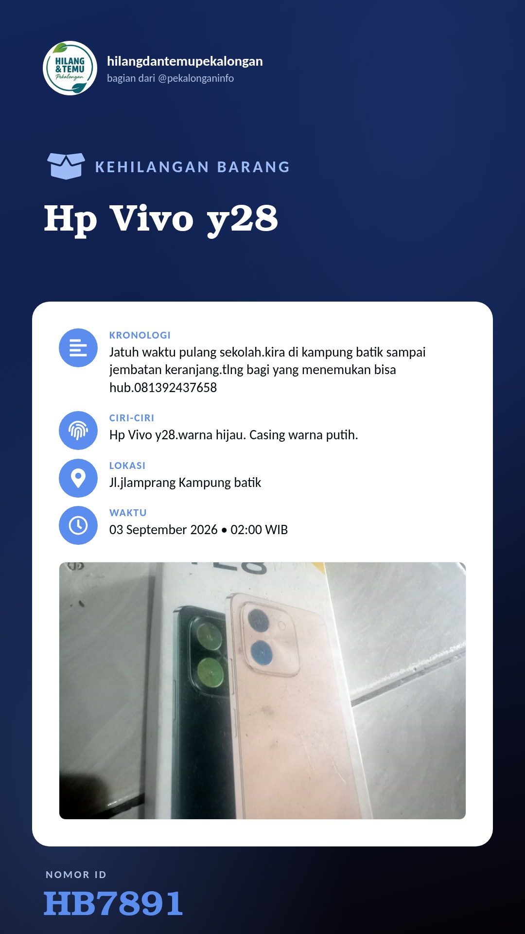Story 9:16 laporan Hp Vivo y28