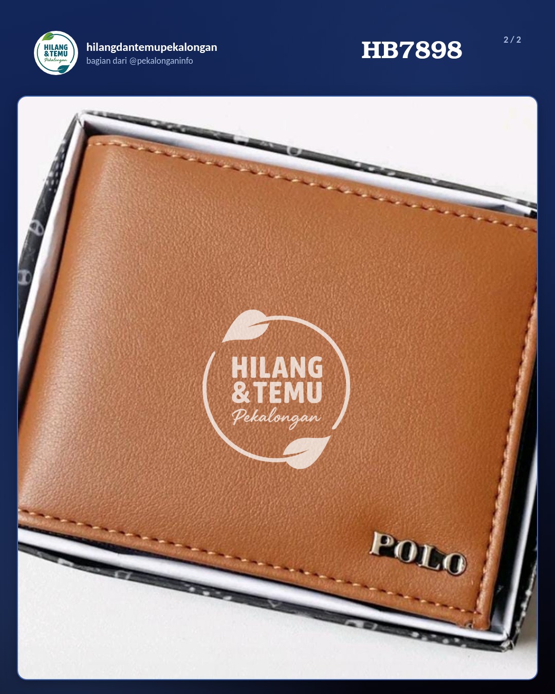 Slide 2 laporan Dompet lipat coklat merk polo