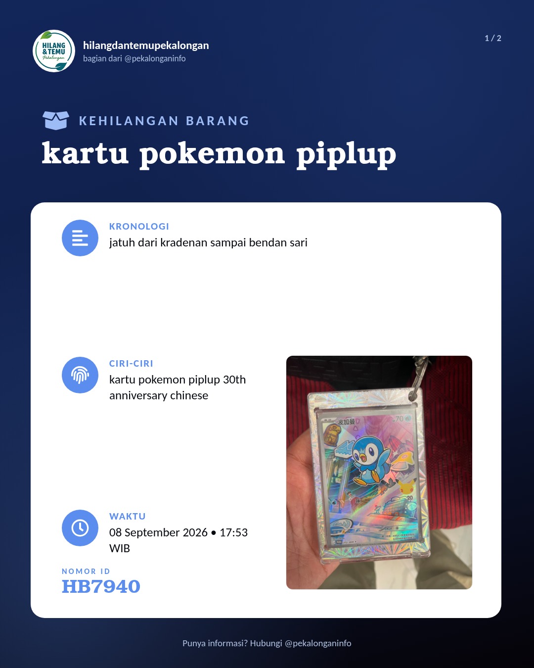 Slide 1 laporan kartu pokemon piplup