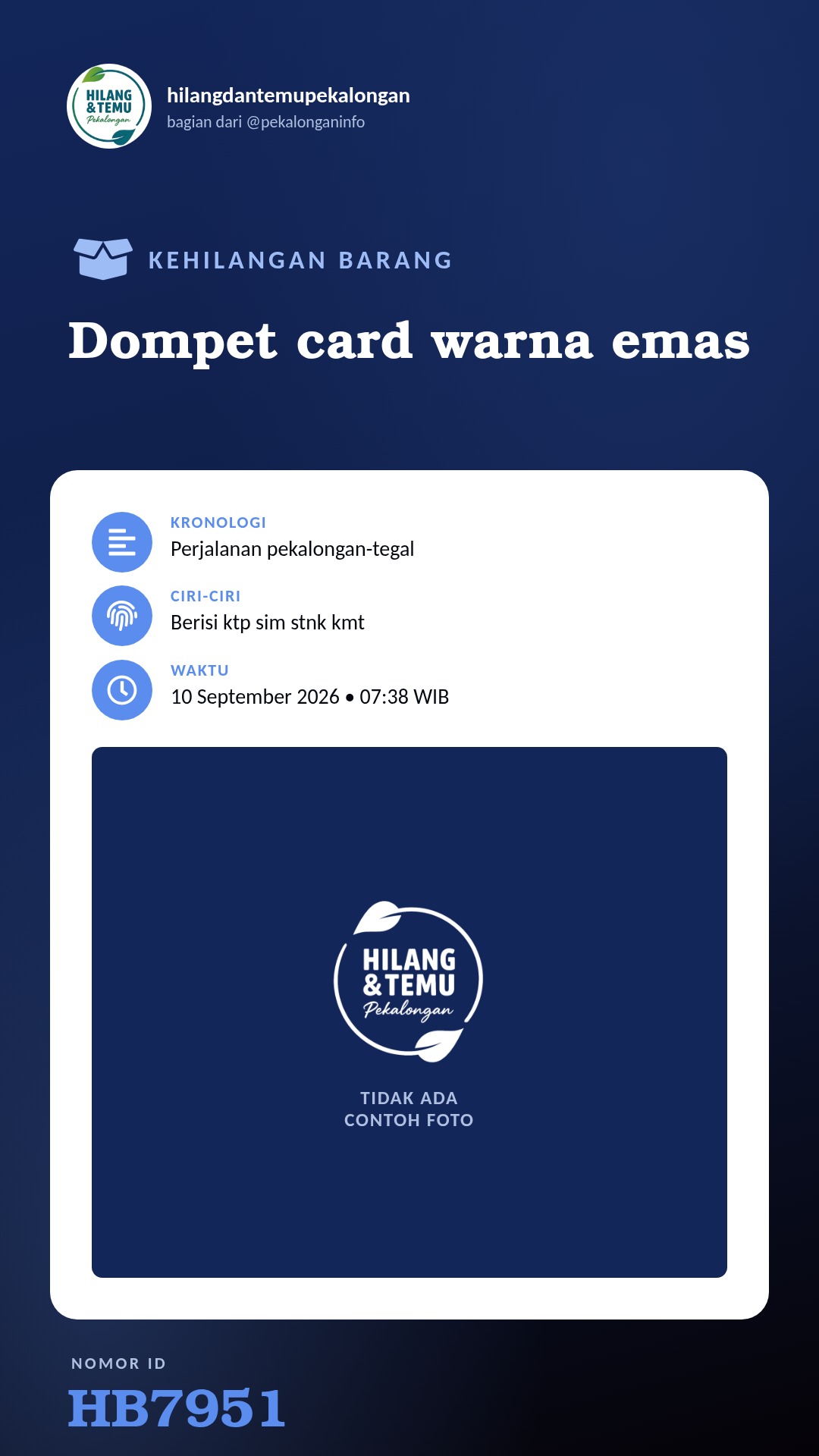 Story 9:16 laporan Dompet card warna emas