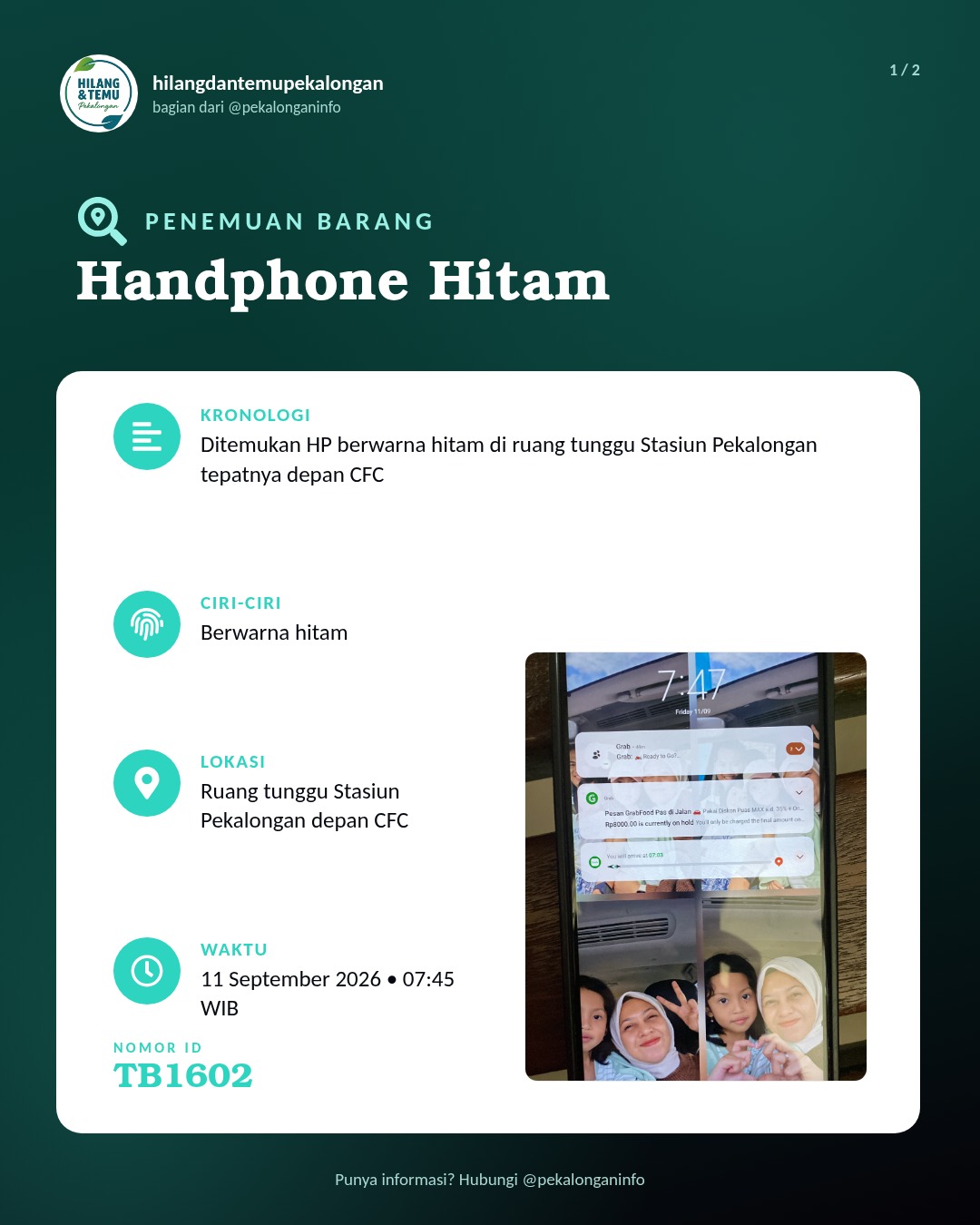 Slide 1 laporan Handphone Hitam