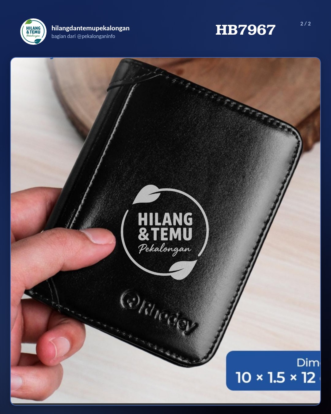 Slide 2 laporan Dompet warna hitam kulit