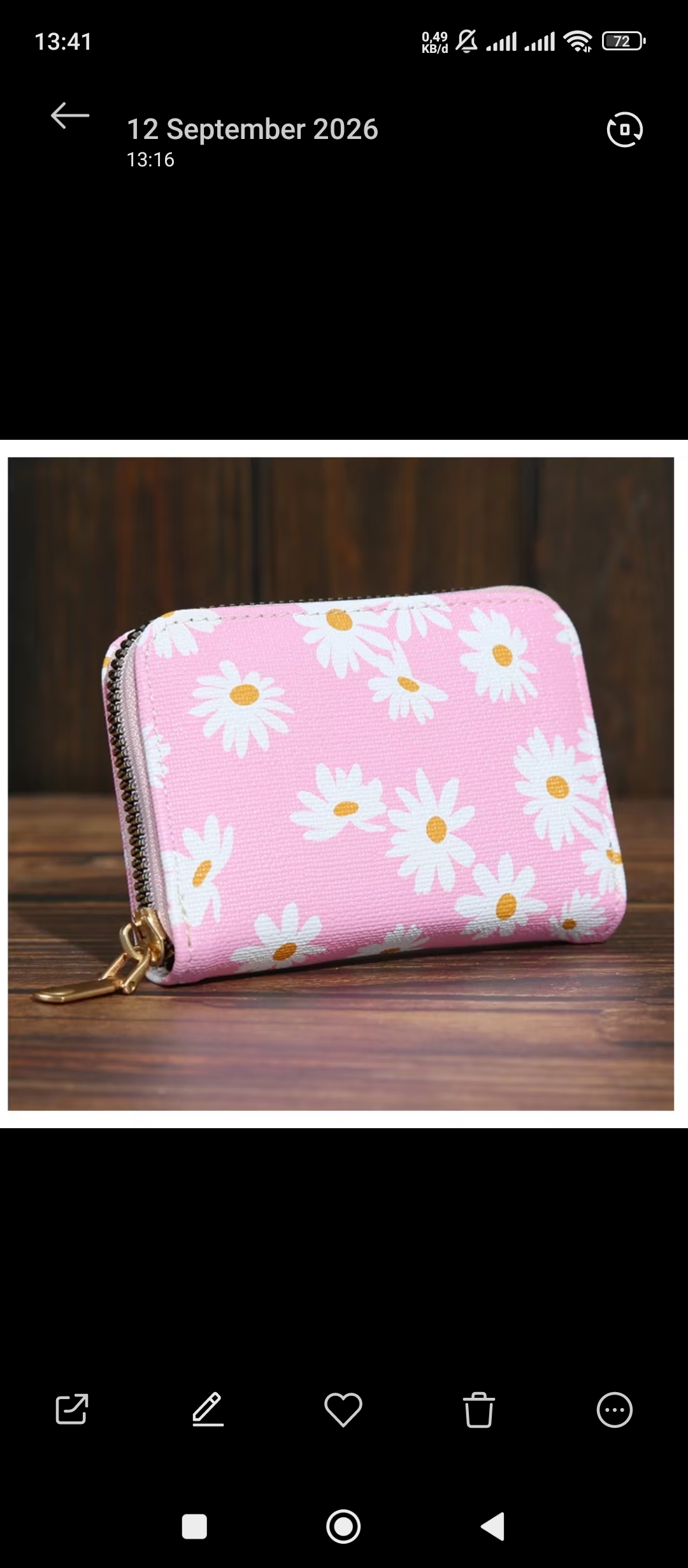 Foto laporan Dompet kecil warna pink bunga (HB7969)