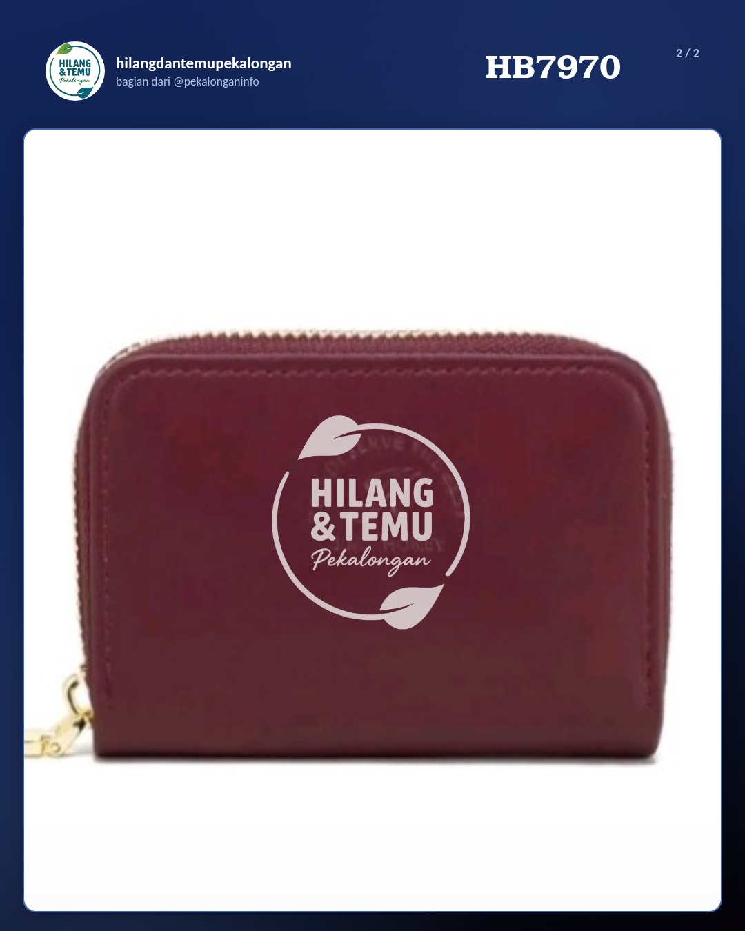 Slide 2 laporan Dompet warna maroon