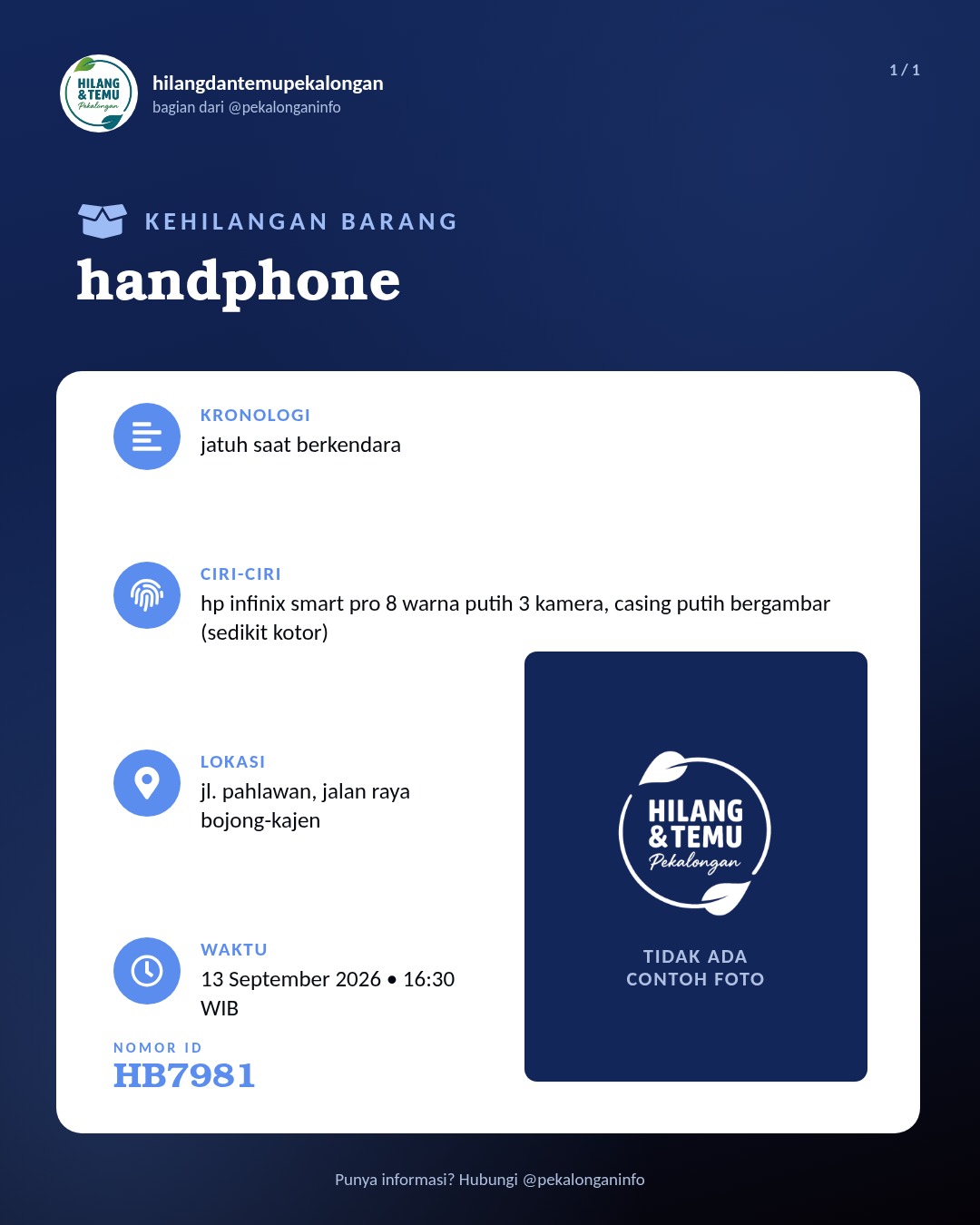 Slide laporan handphone (HB7981)
