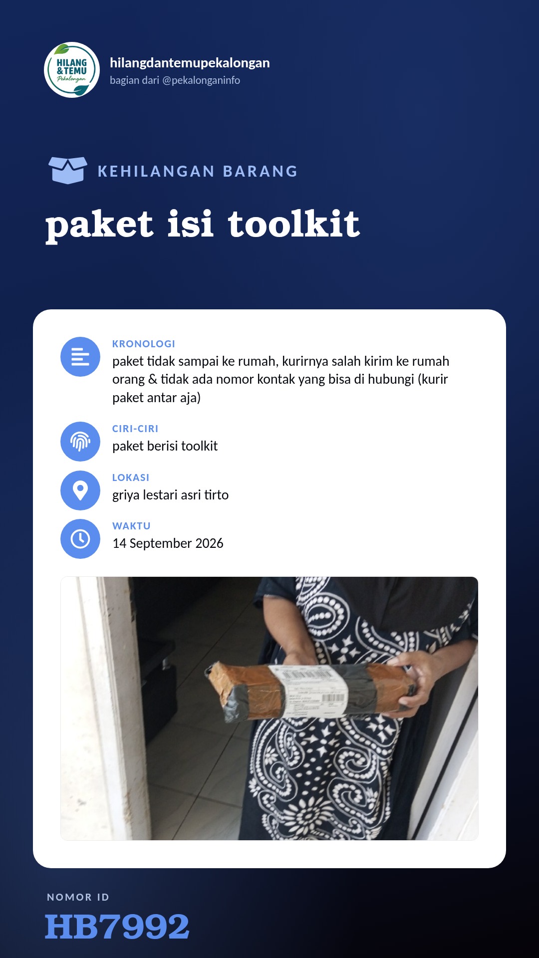 Story 9:16 laporan paket isi toolkit