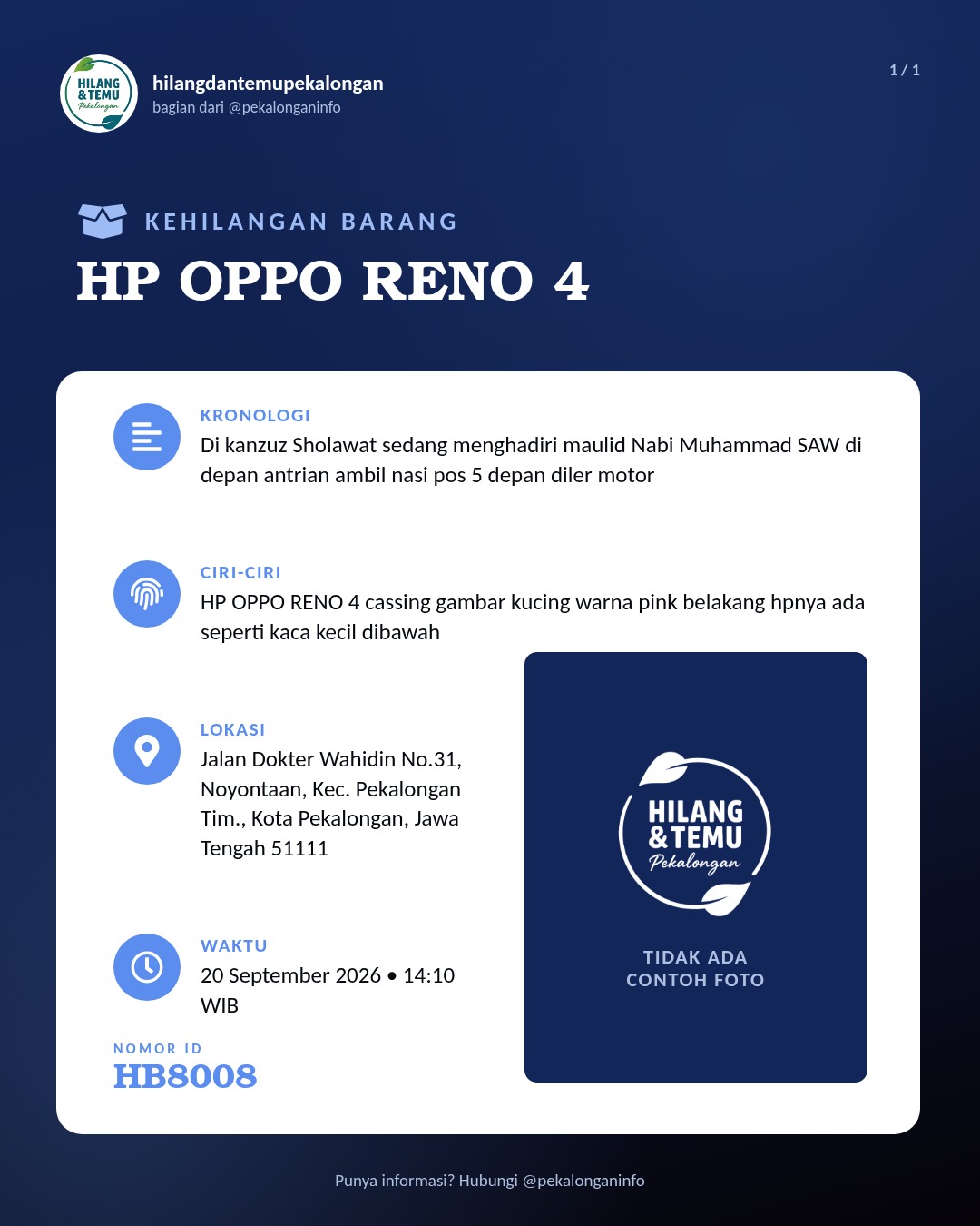 Slide laporan HP OPPO RENO 4 (HB8008)