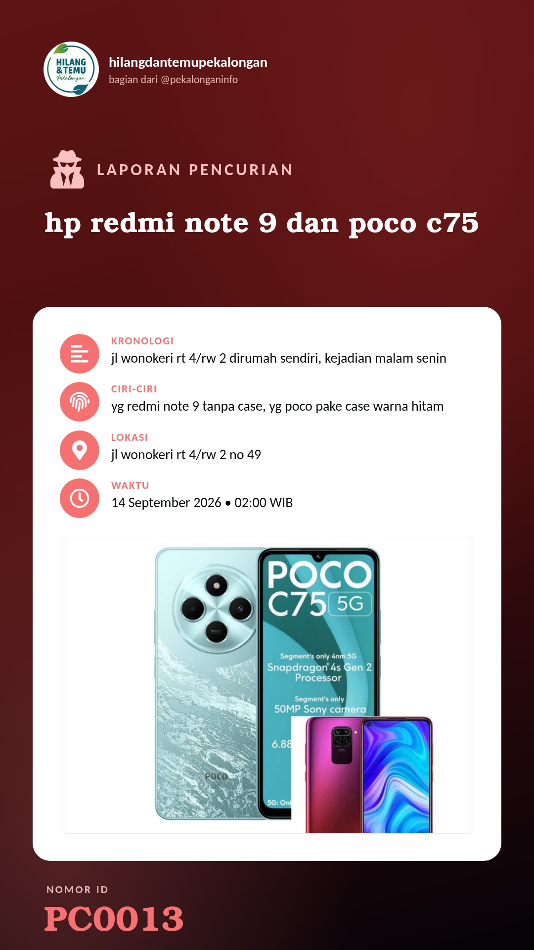 Story 9:16 laporan hp redmi note 9 dan poco c75