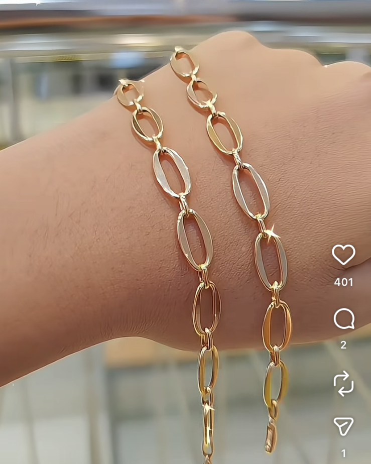 Foto laporan Gelang emas model rantai polos (HB7428)