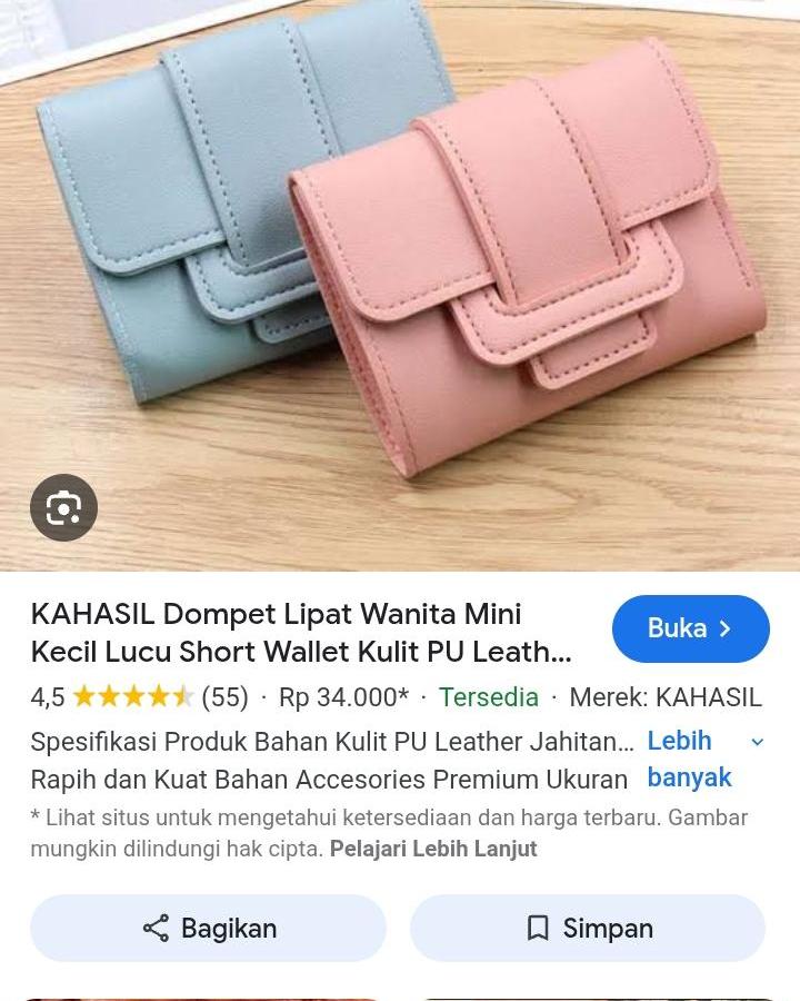 Foto laporan dompet(warna pink) (HB7455)