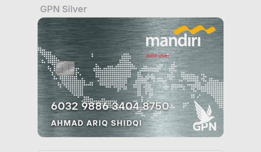 Foto laporan Kartu ATM mandiri warna silver (HB0117)