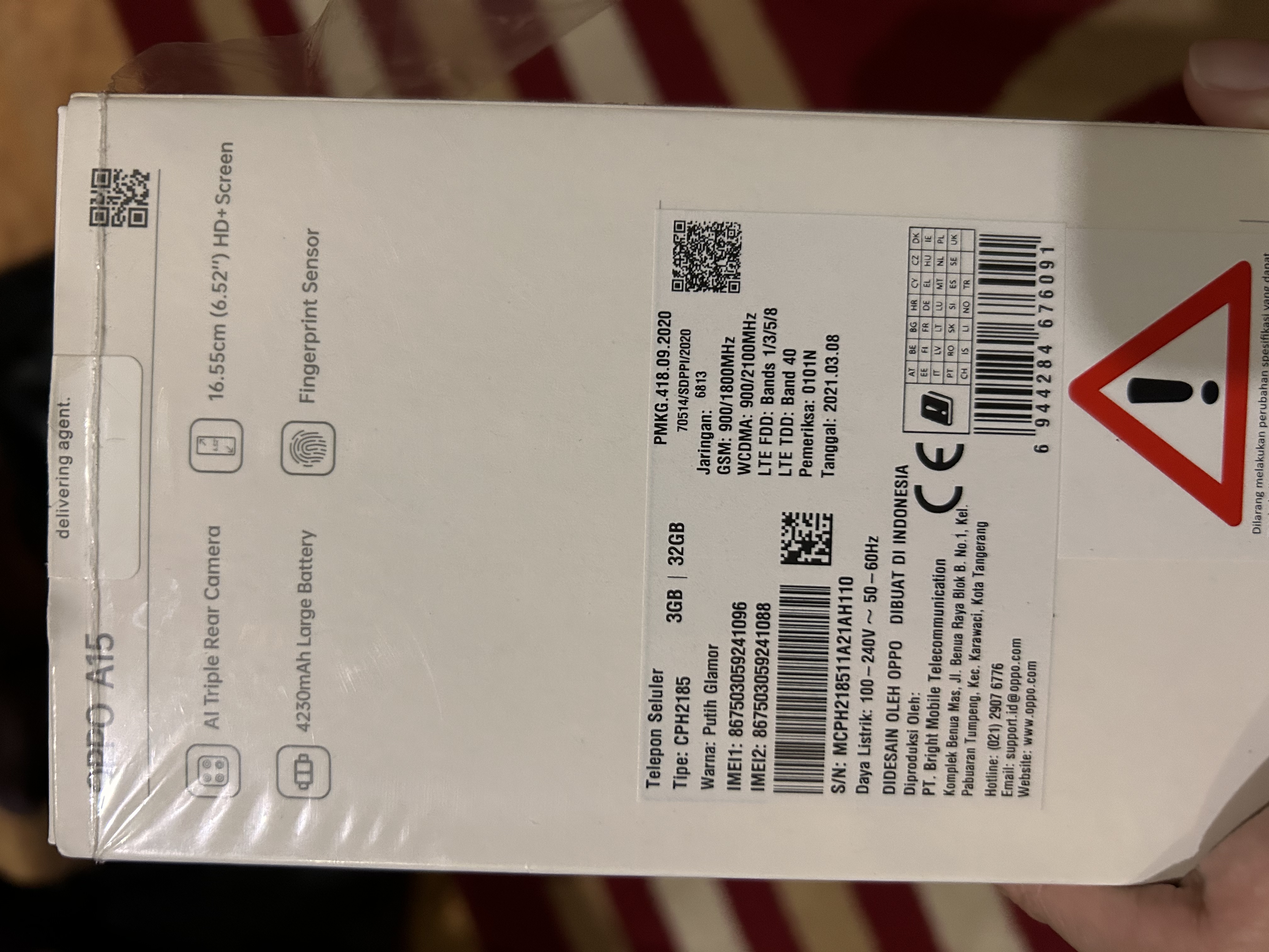 Foto laporan HP OPPO A15 (HB0354)