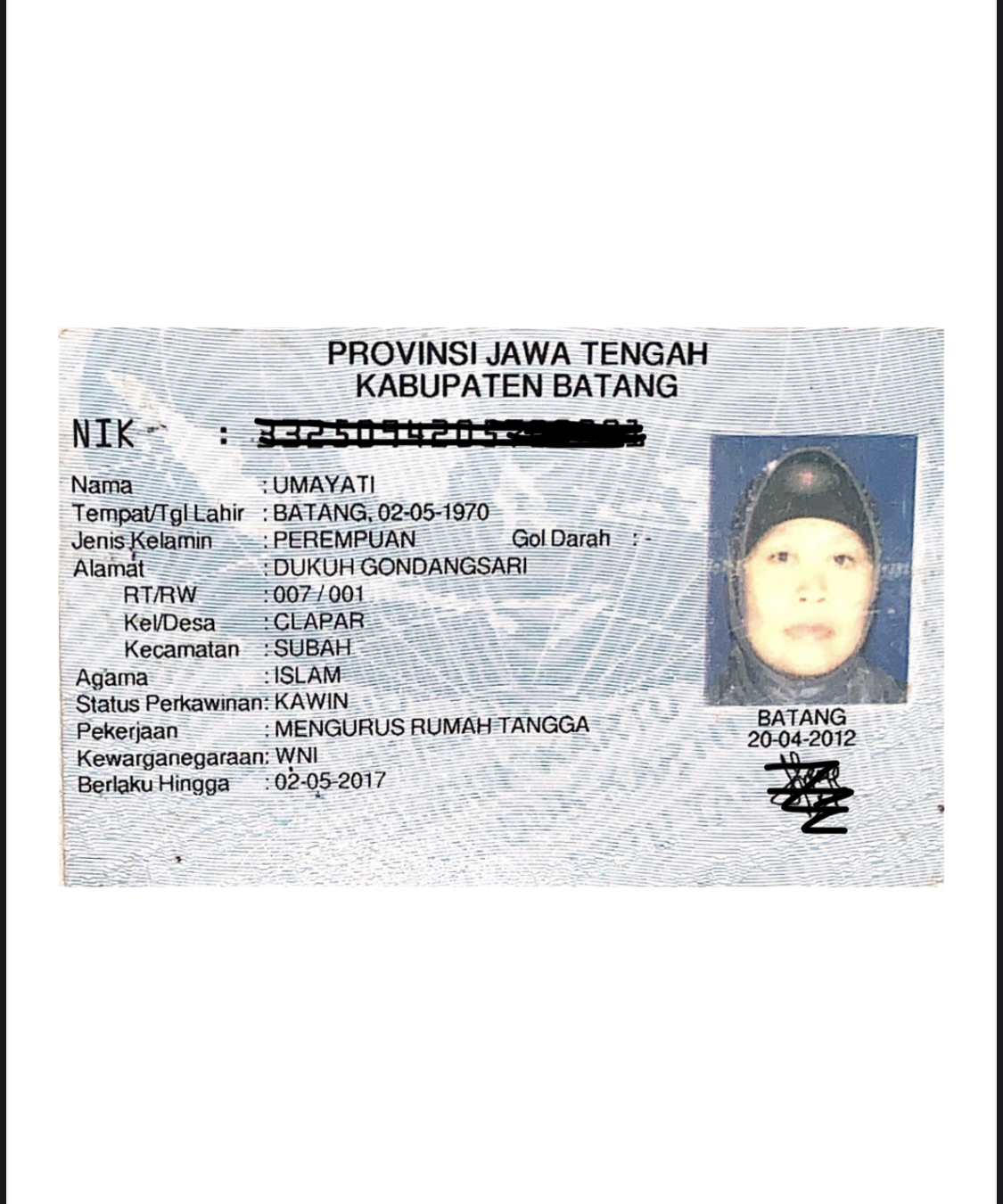 Foto laporan KTP (HB0368)