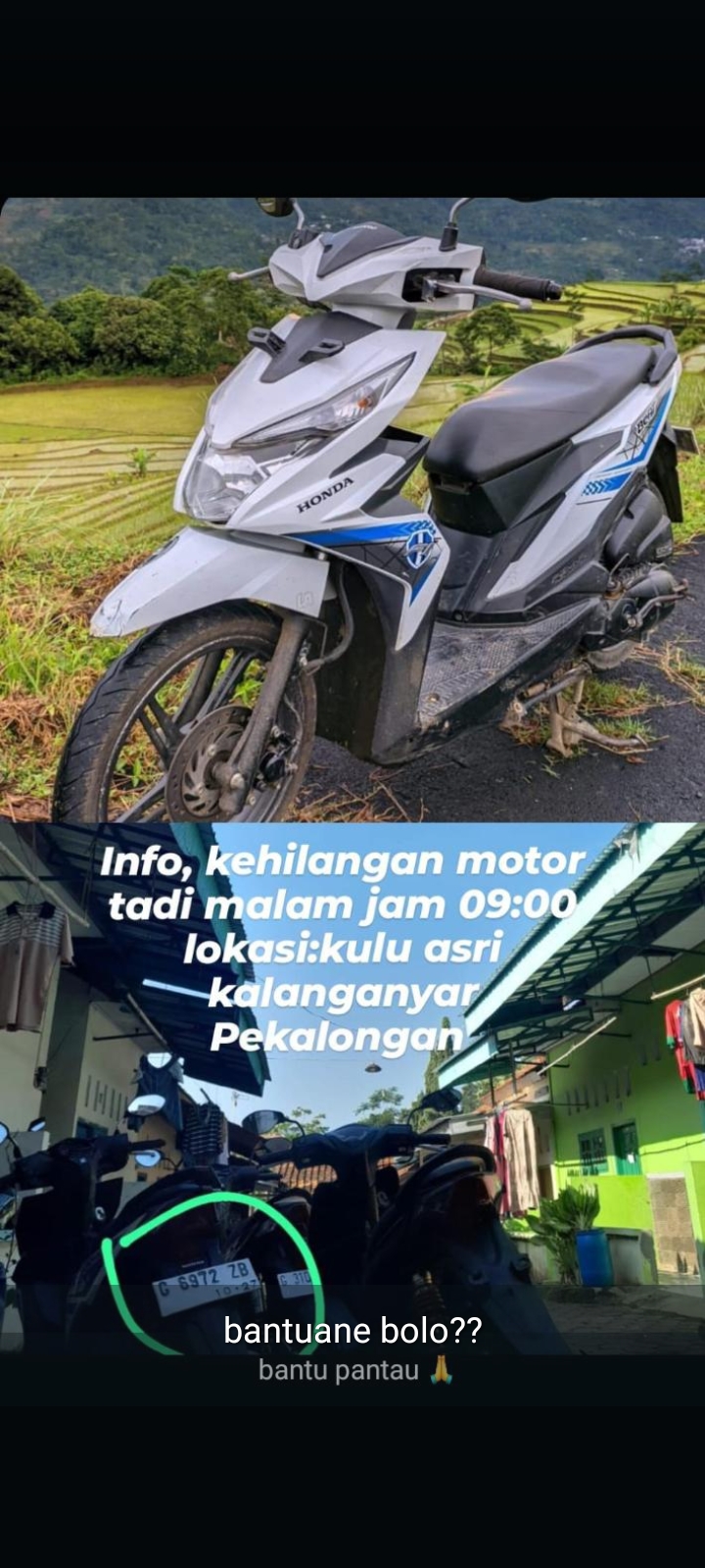 Foto laporan Sepeda motor (HB0575)