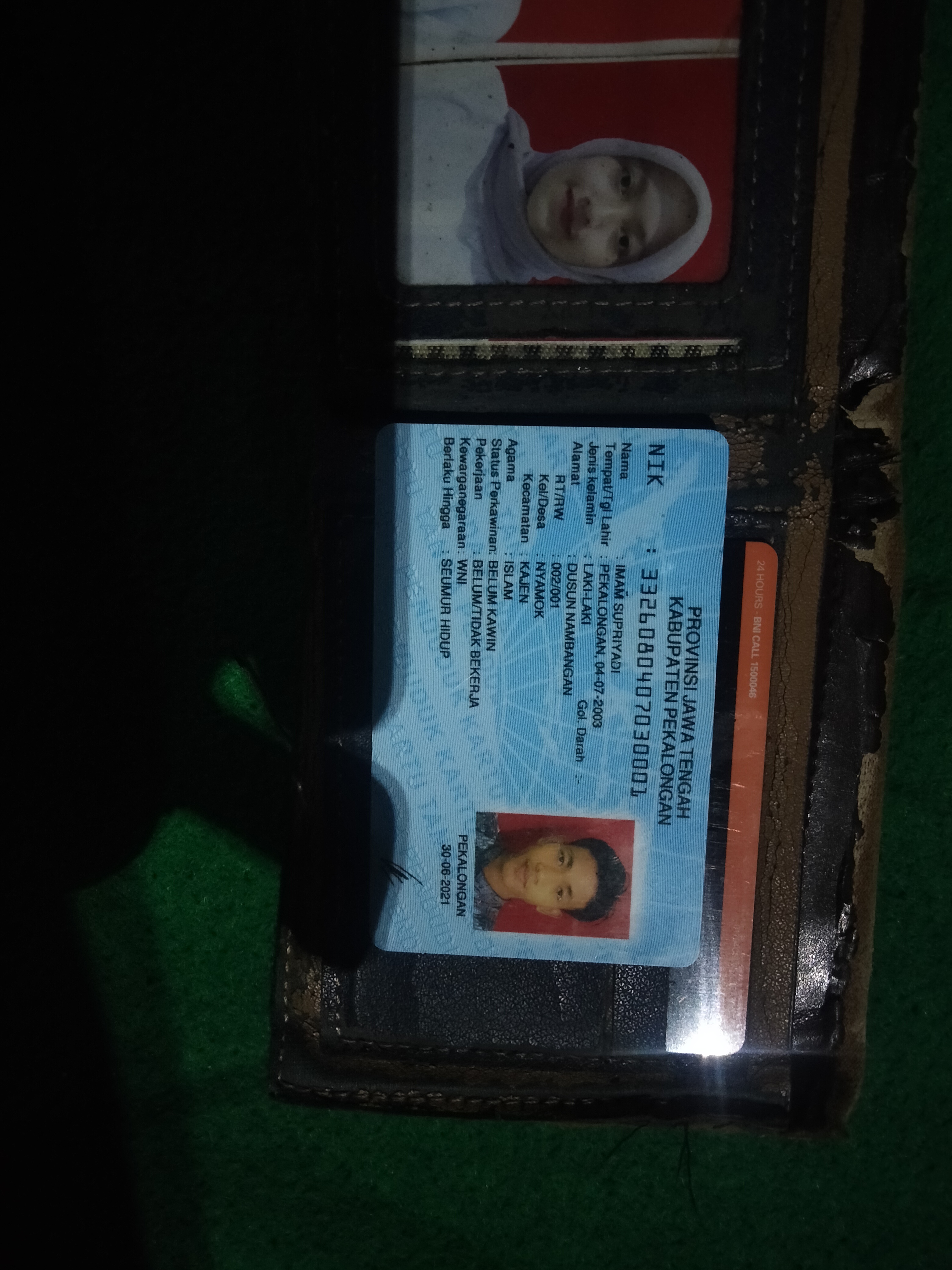 Foto laporan ditemukan dompet ketinggalan (HB0598)