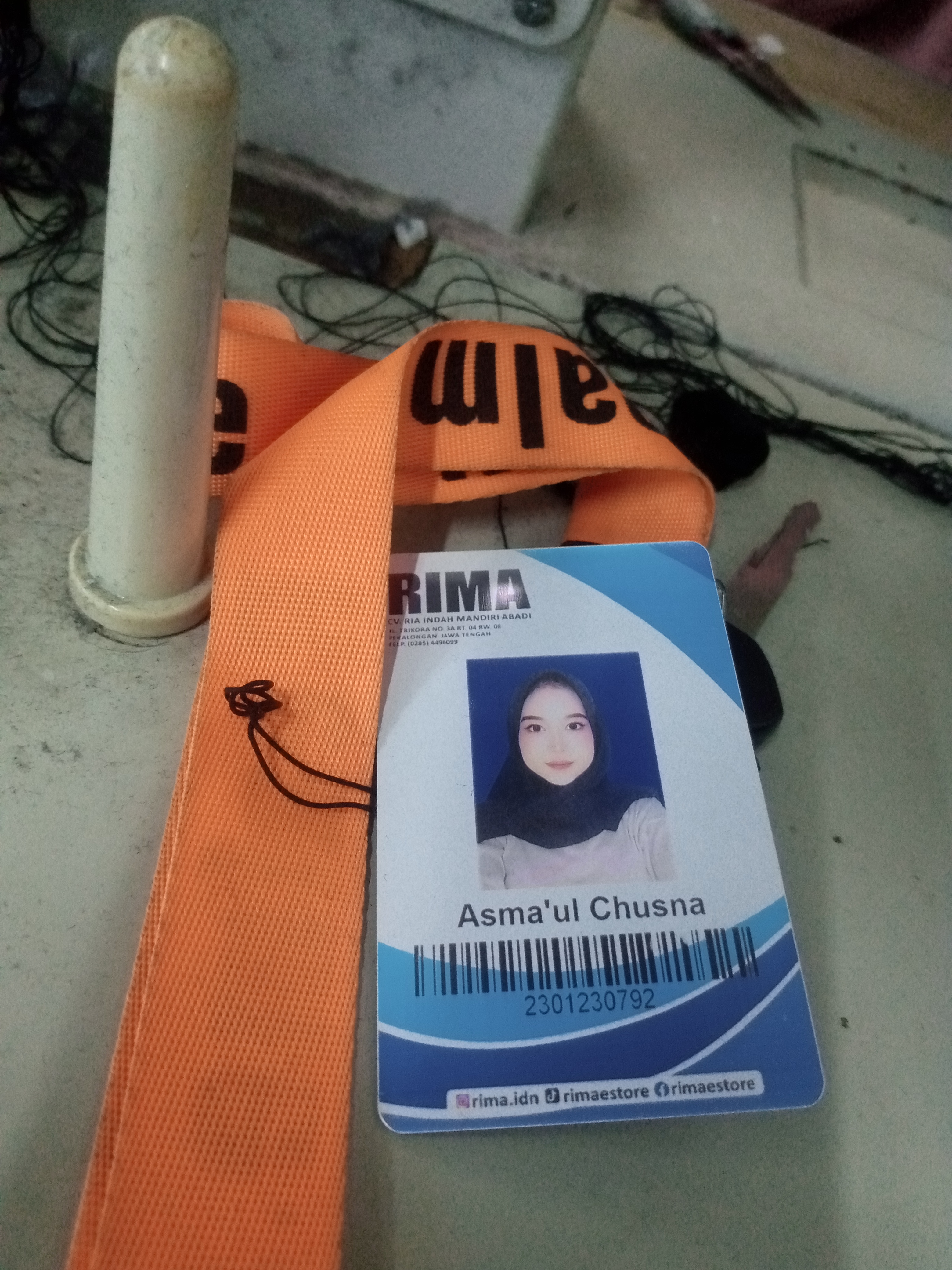 Foto laporan ID CARD CV.RIMA (HB0687)